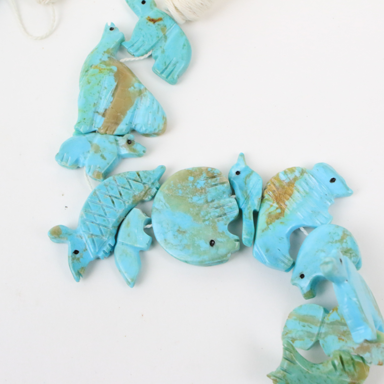 Pueblo Turquoise Fetish Necklace