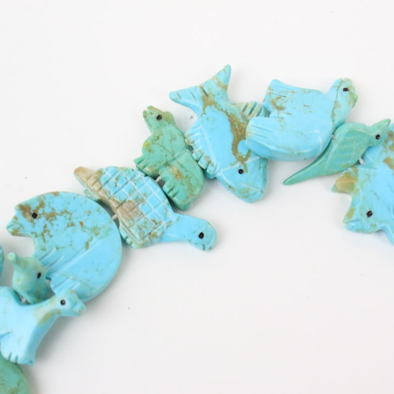 Pueblo Turquoise Fetish Necklace