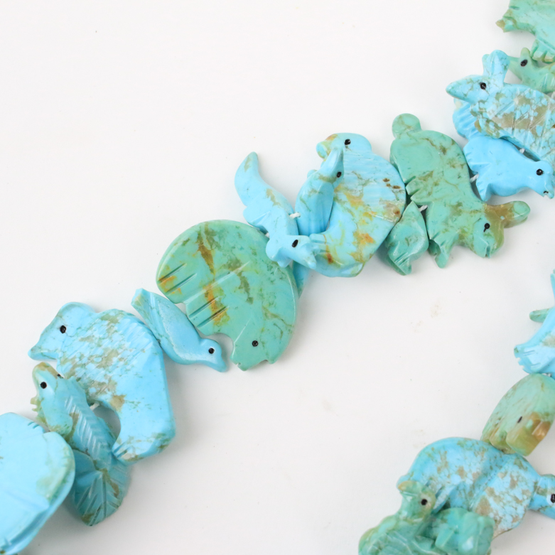 Pueblo Turquoise Fetish Necklace