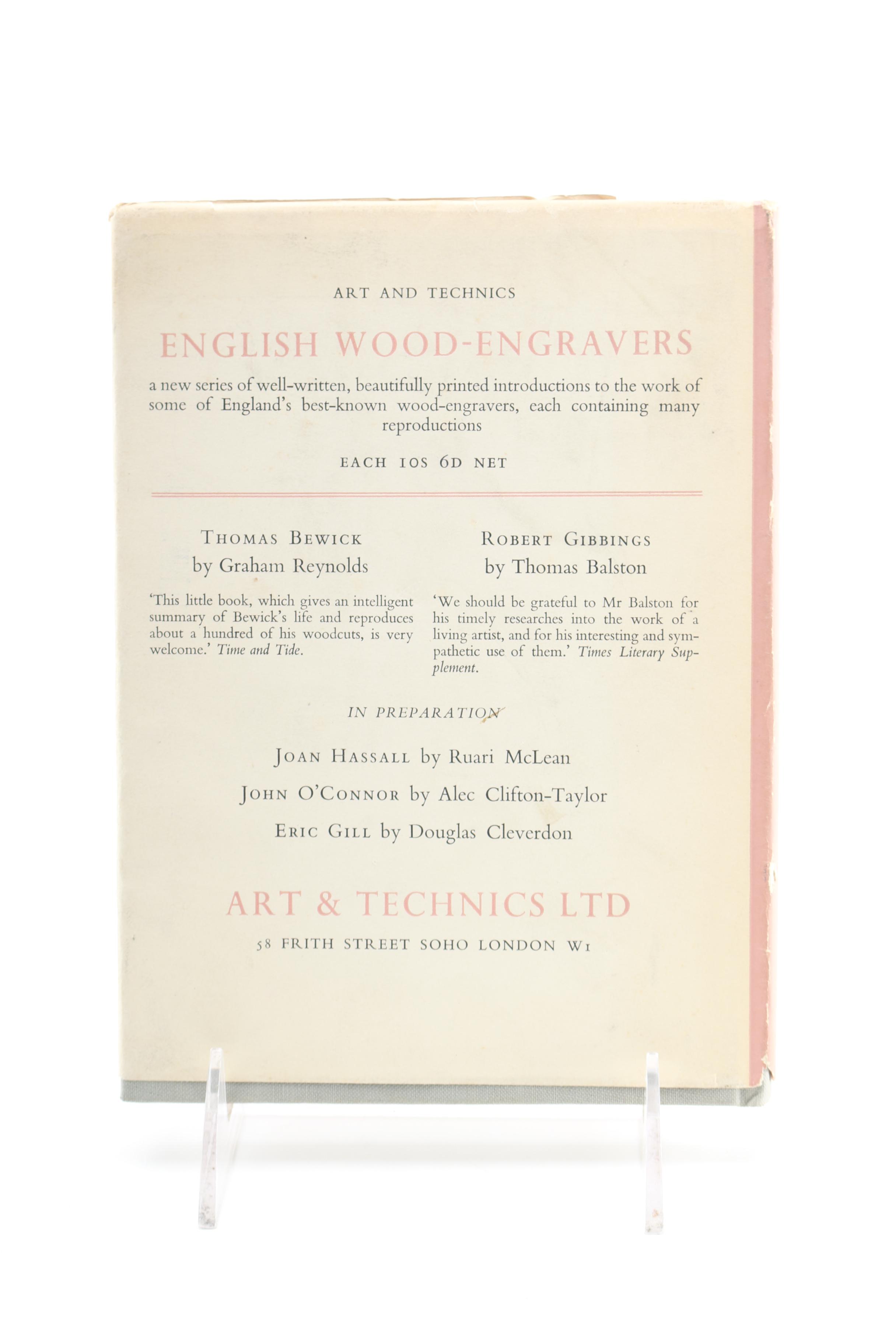 1951 First Edition "The Wood Engravings of Reynolds Stone" by Myfanwy Piper