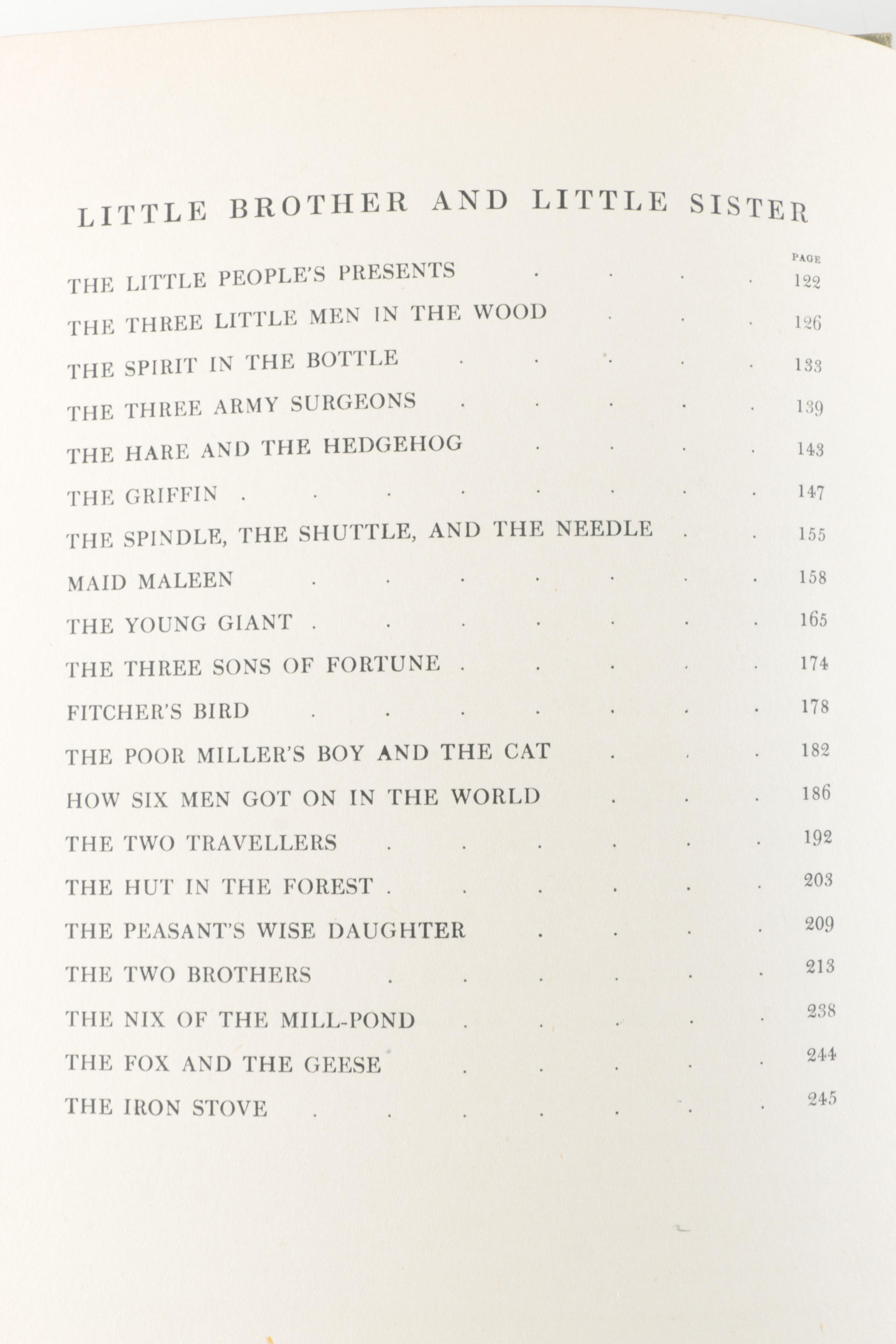 1917 "Little Brother & Little Sister" by the Brothers Grimm