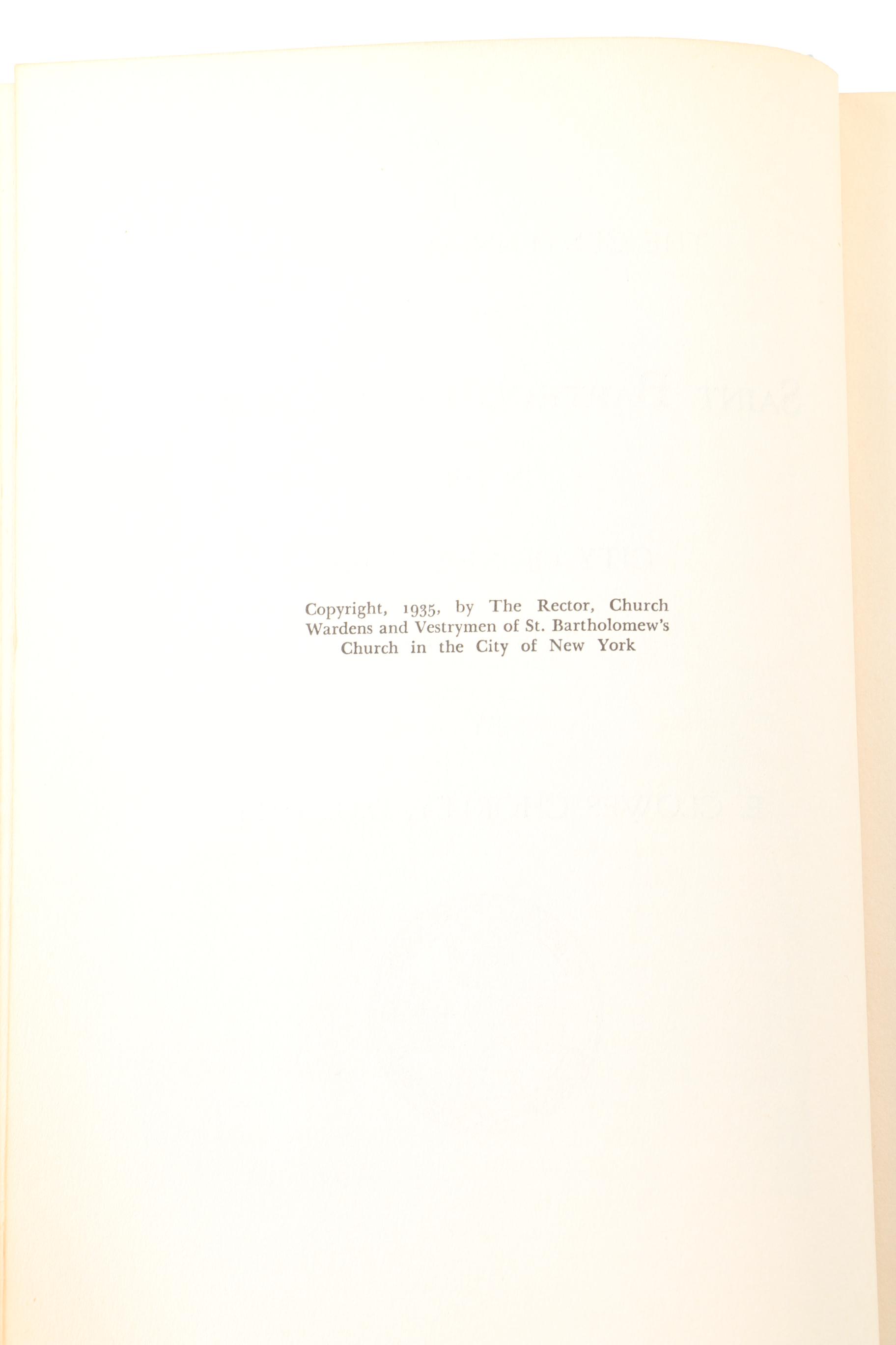 1935 "The Centennial History of Saint Bartholew's Church" by E. Clowes Chorley