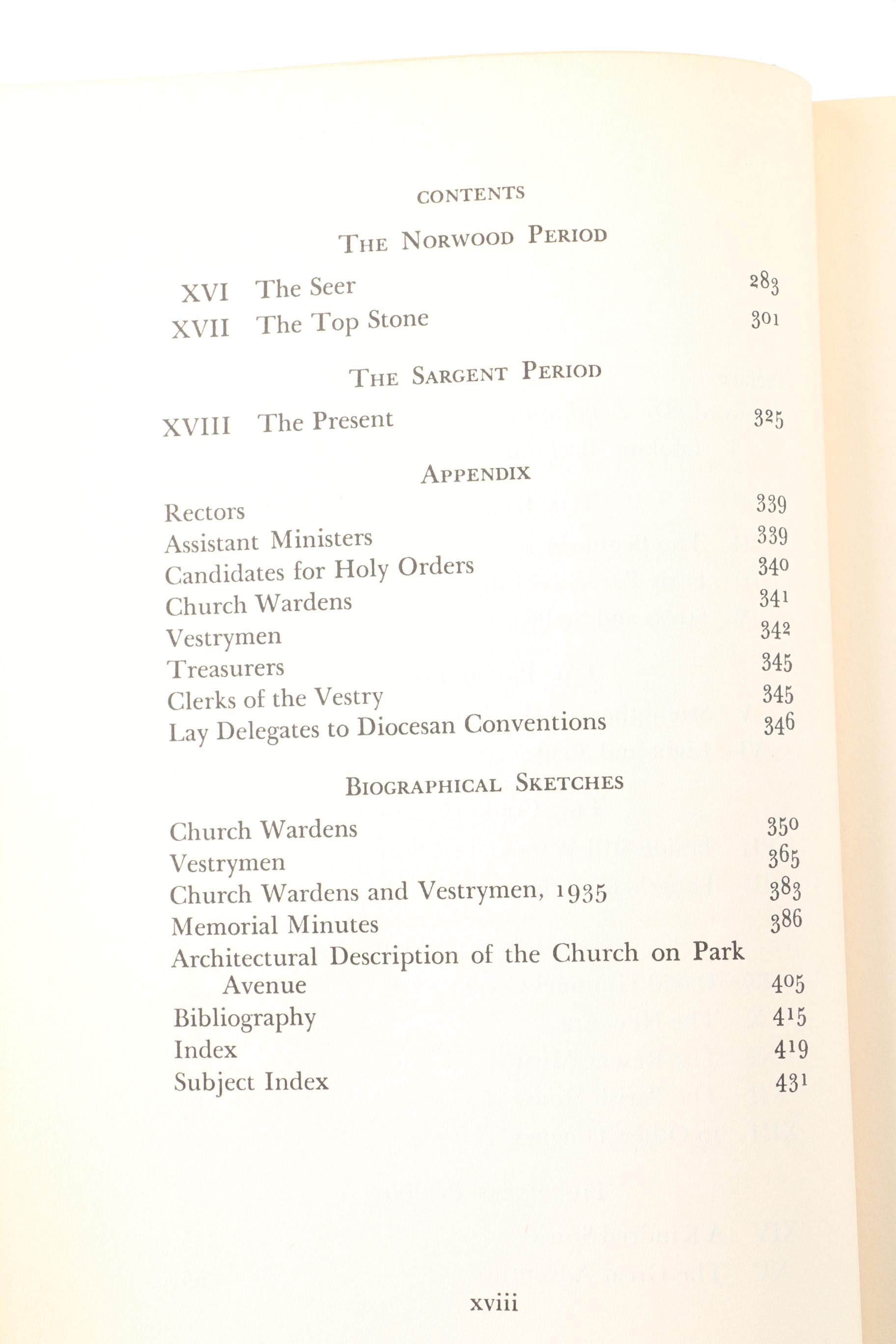 1935 "The Centennial History of Saint Bartholew's Church" by E. Clowes Chorley