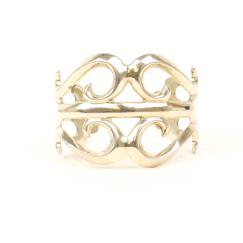 Silver-Tone Openwork Cuff