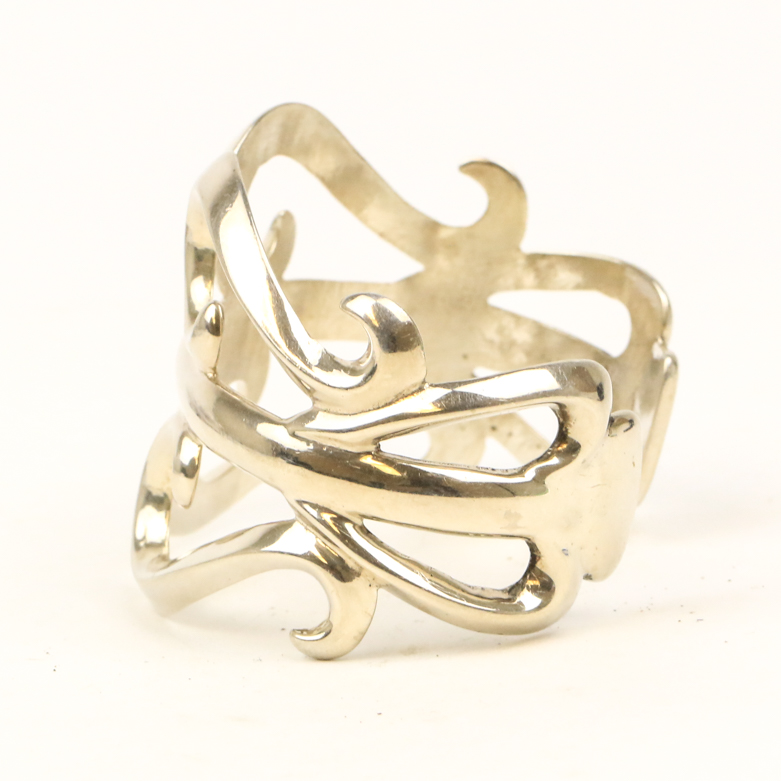 Silver-Tone Openwork Cuff