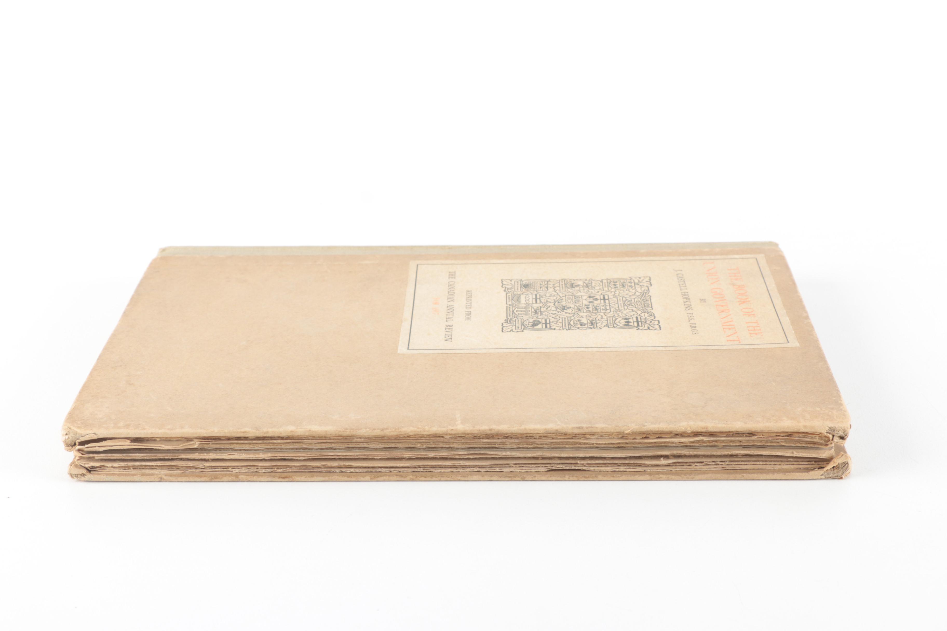 1918 "The Book of the Union Government" by J. Castell Hopkins