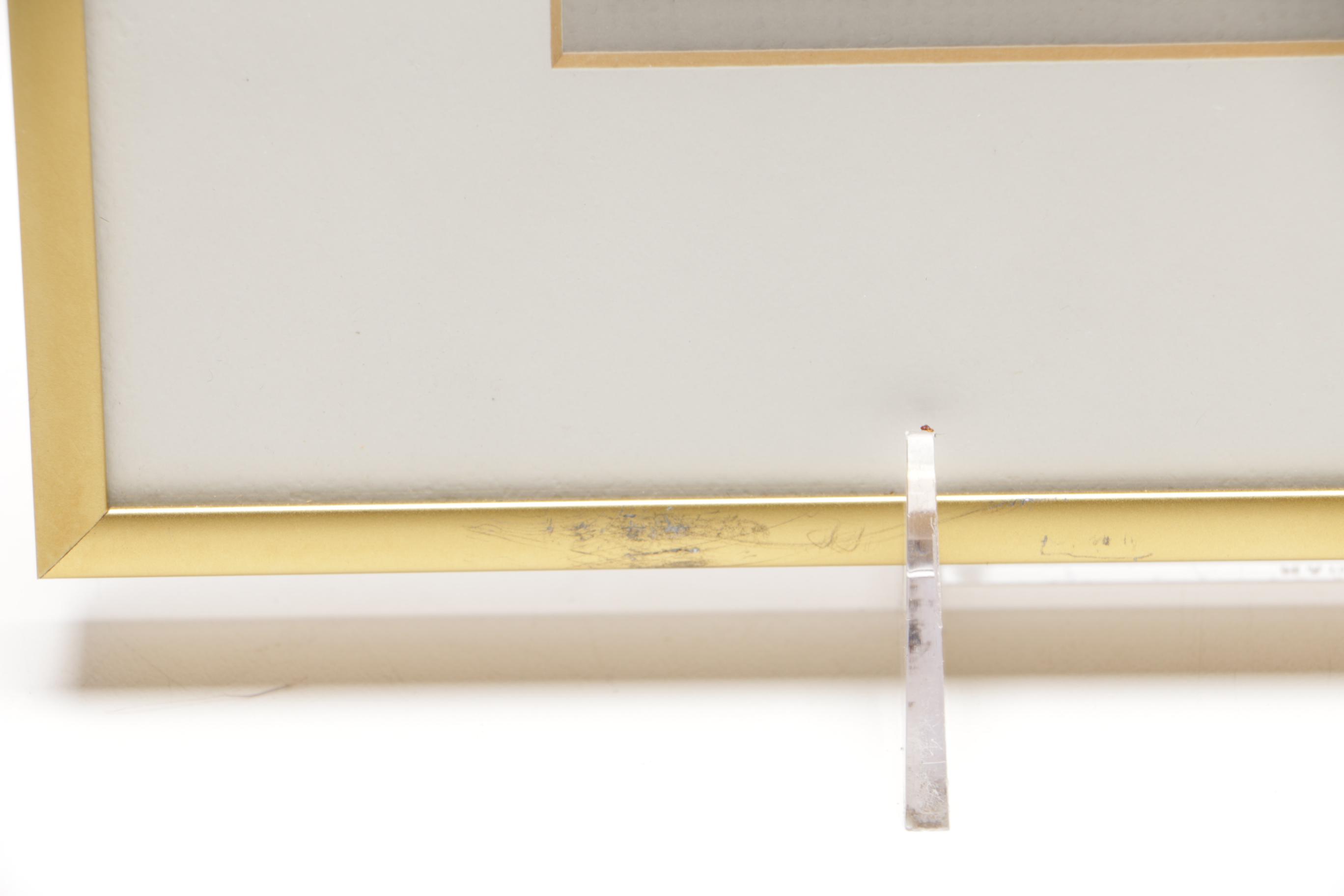 Offset Lithograph After Utamaro's "Women After the Bath" and Chinese Gouache Painting