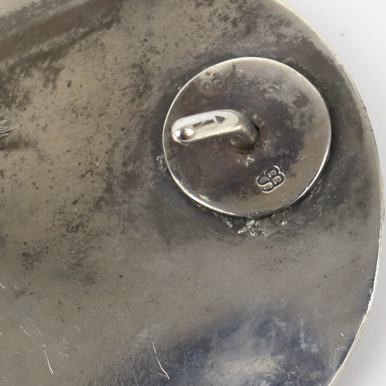 Sterling Silver Belt Buckle with Turquoise