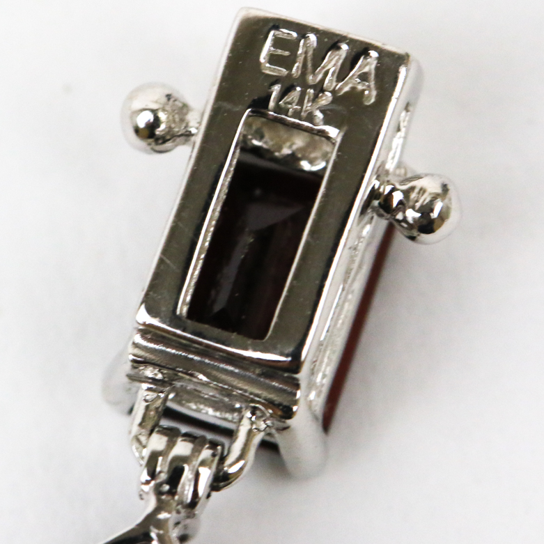 14K White Gold and Multi-Stone Tennis Bracelet