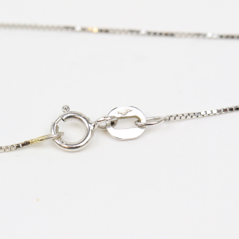 18K White Gold and Diamond Journey Pendant Necklace