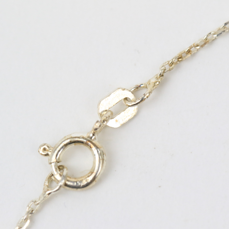 Southwest Style Sterling Silver and Turquoise Cross Pendant Necklace