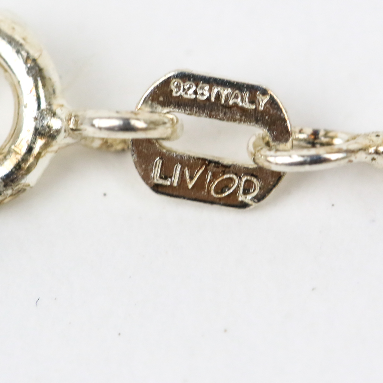 Southwest Style Sterling Silver and Turquoise Cross Pendant Necklace