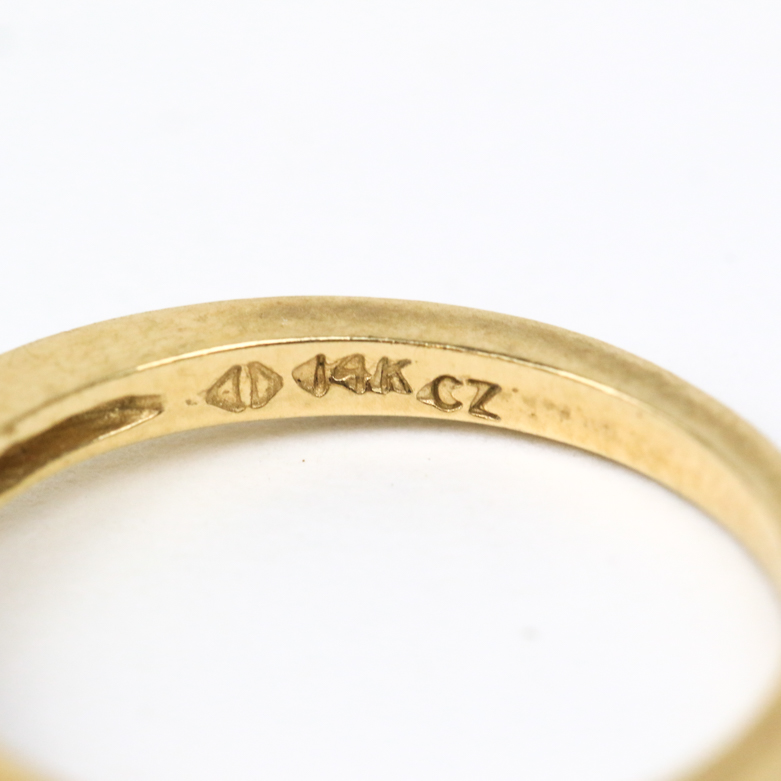 14K Yellow Gold Monogrammed Heart Ring