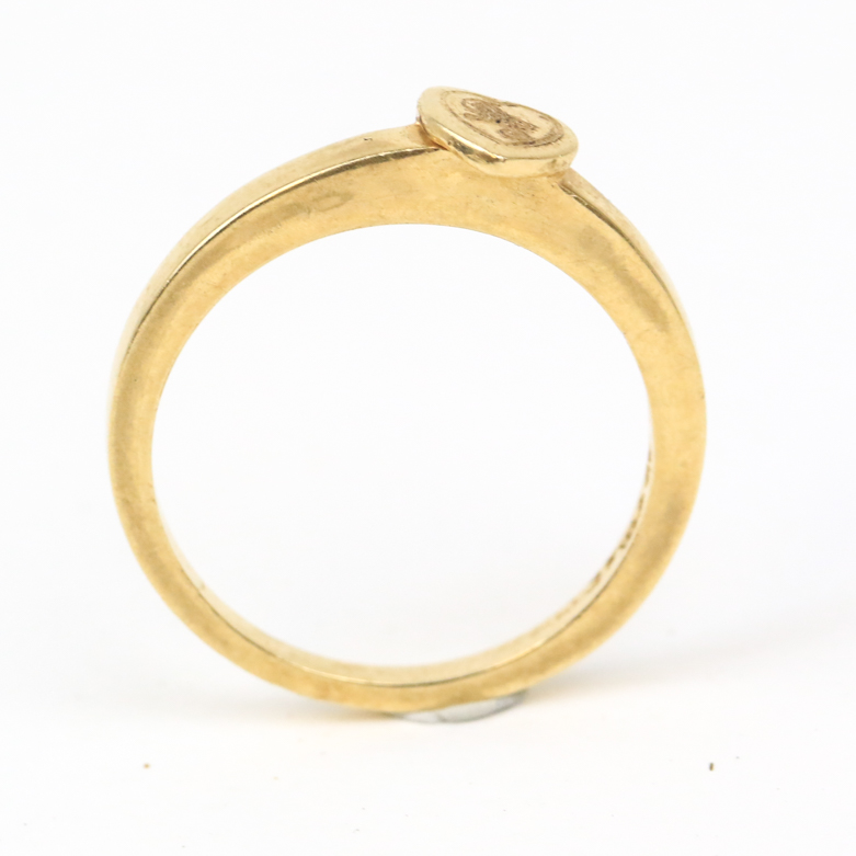 14K Yellow Gold Monogrammed Heart Ring