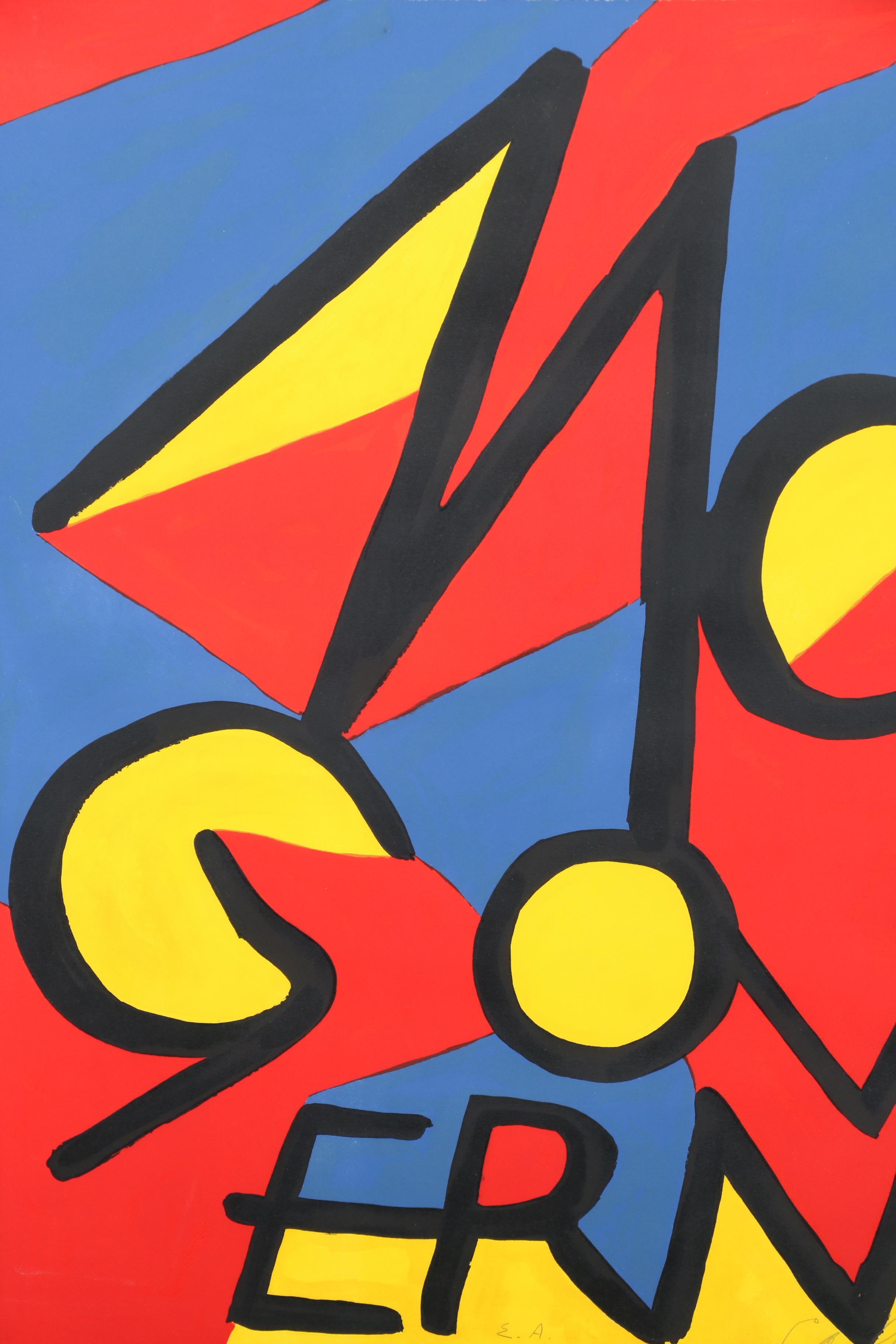 Alexander Calder Signed Artist Proof Lithograph "McGovern"