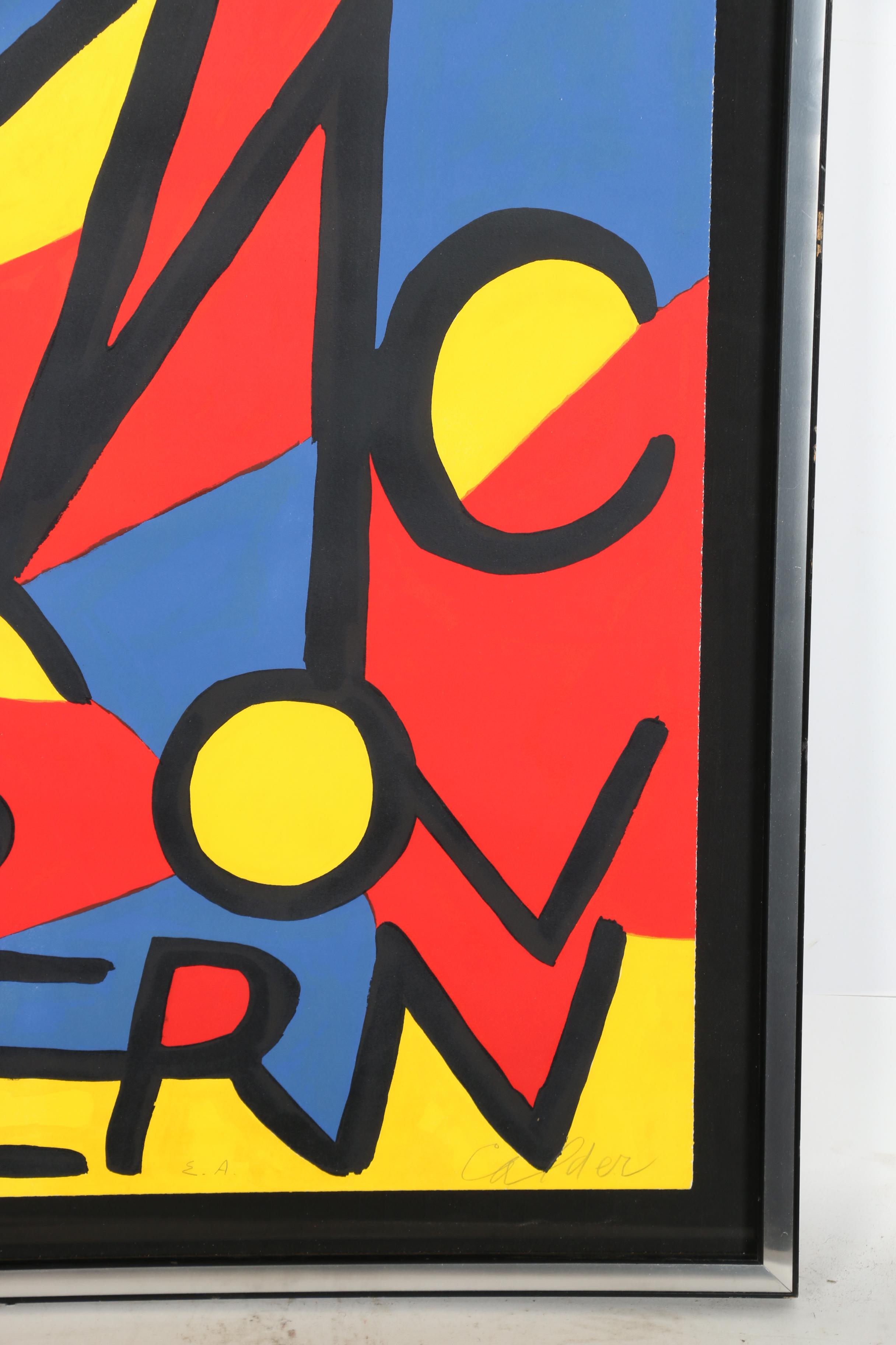 Alexander Calder Signed Artist Proof Lithograph "McGovern"