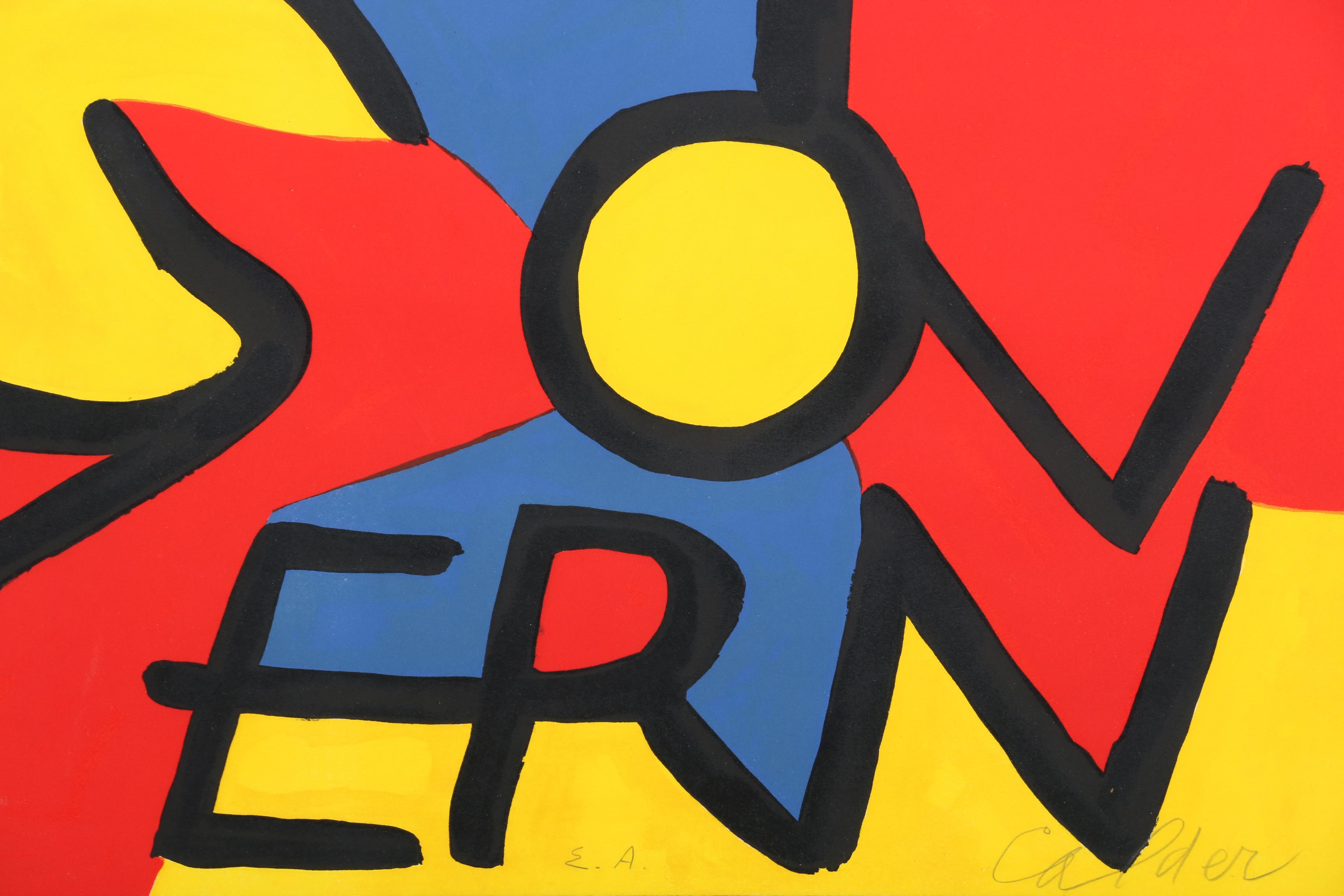 Alexander Calder Signed Artist Proof Lithograph "McGovern"