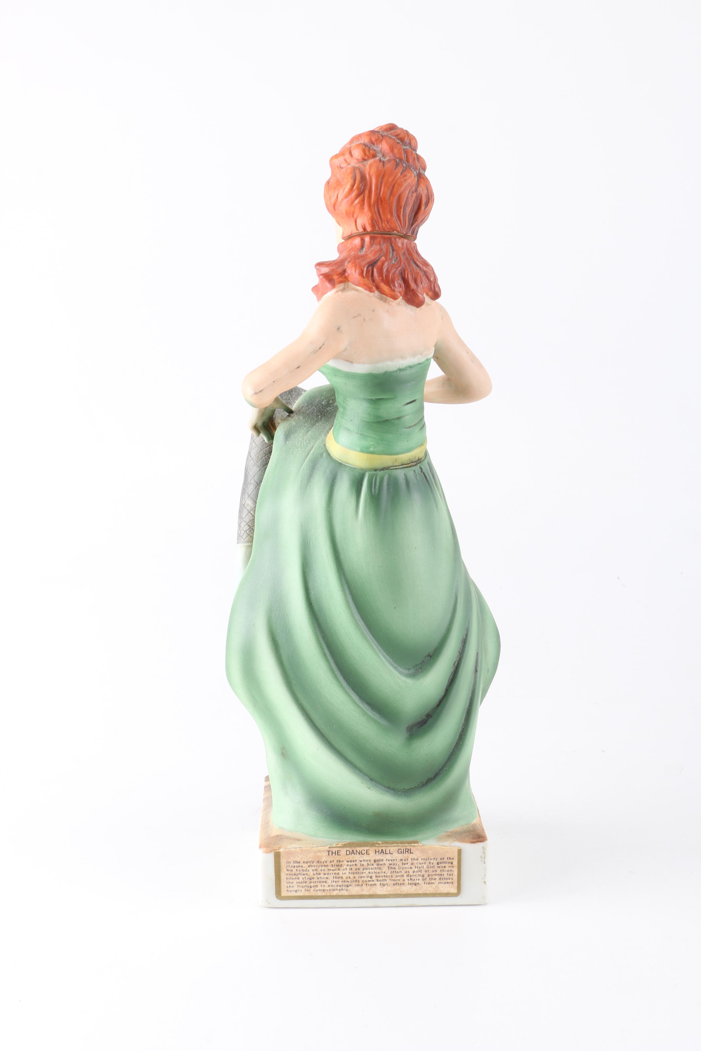 Two Vintage Lionstone Whisky Porcelain Figure Decanters