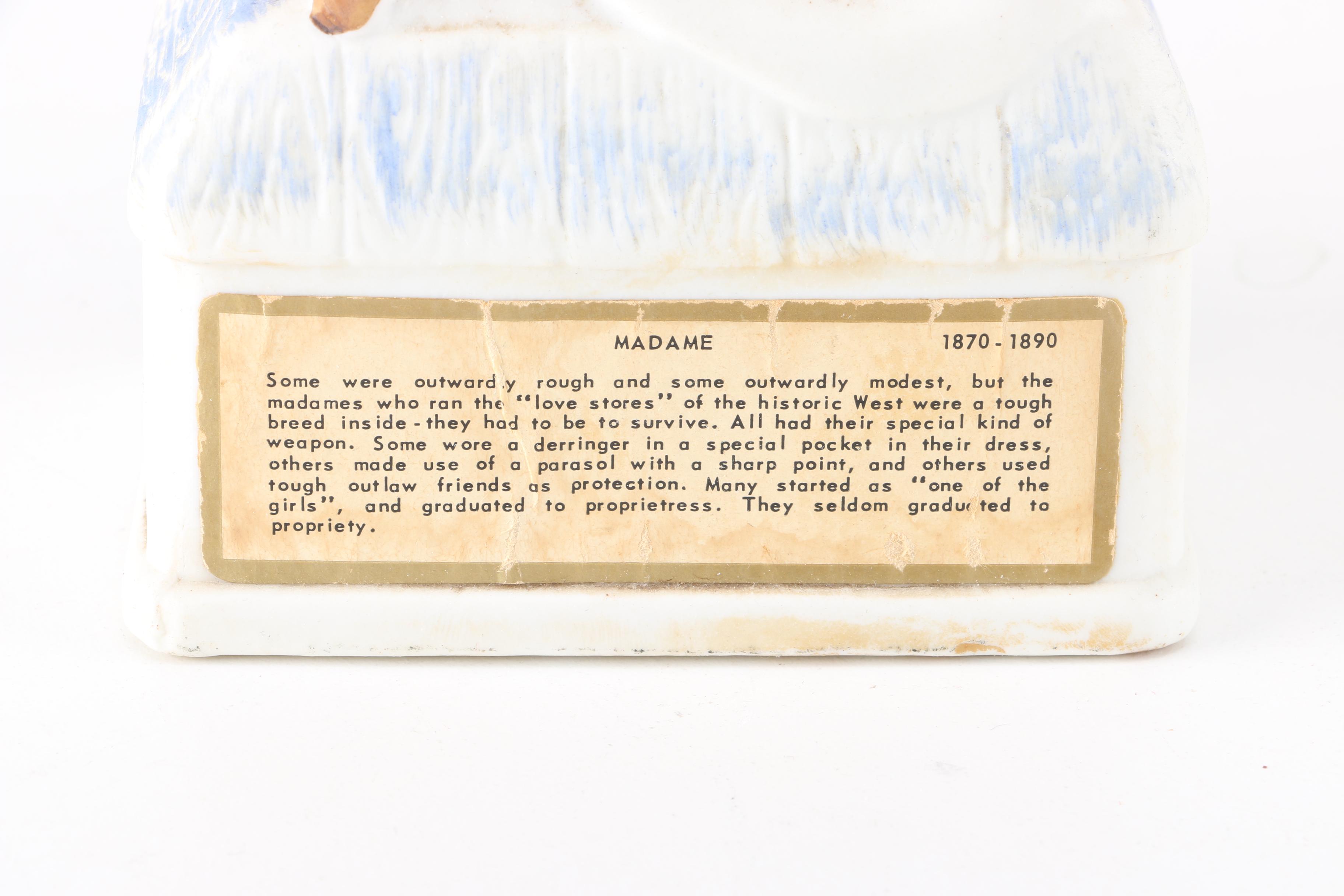 Two Vintage Lionstone Whisky Porcelain Figure Decanters