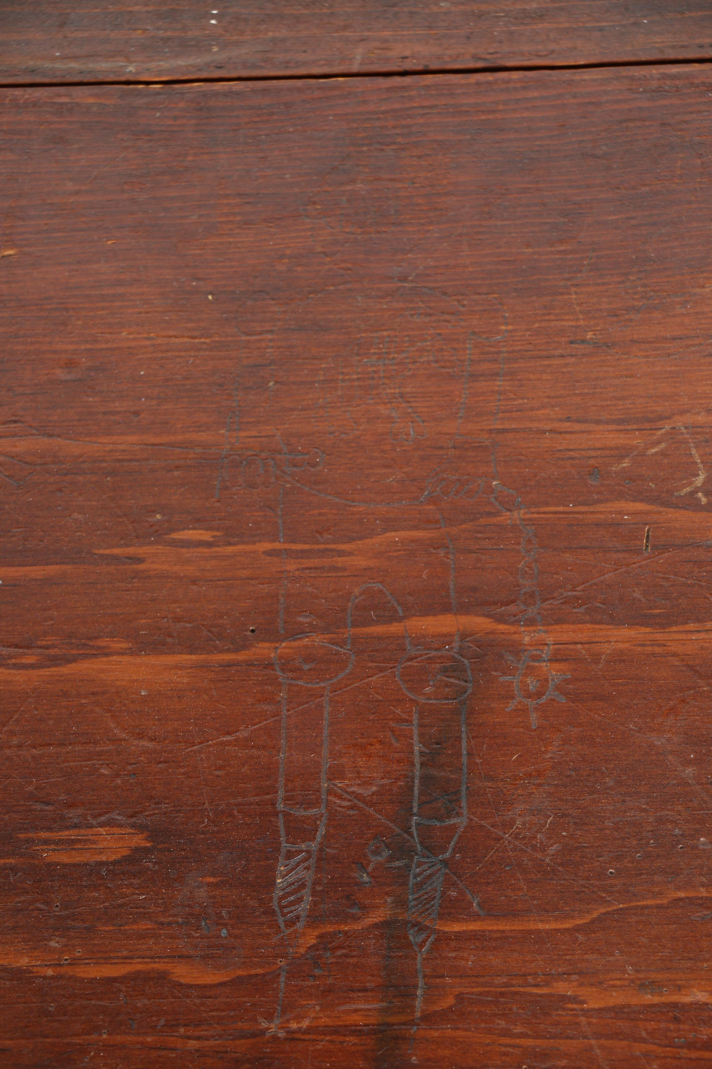 Vintage Hinged-Lid School Desk