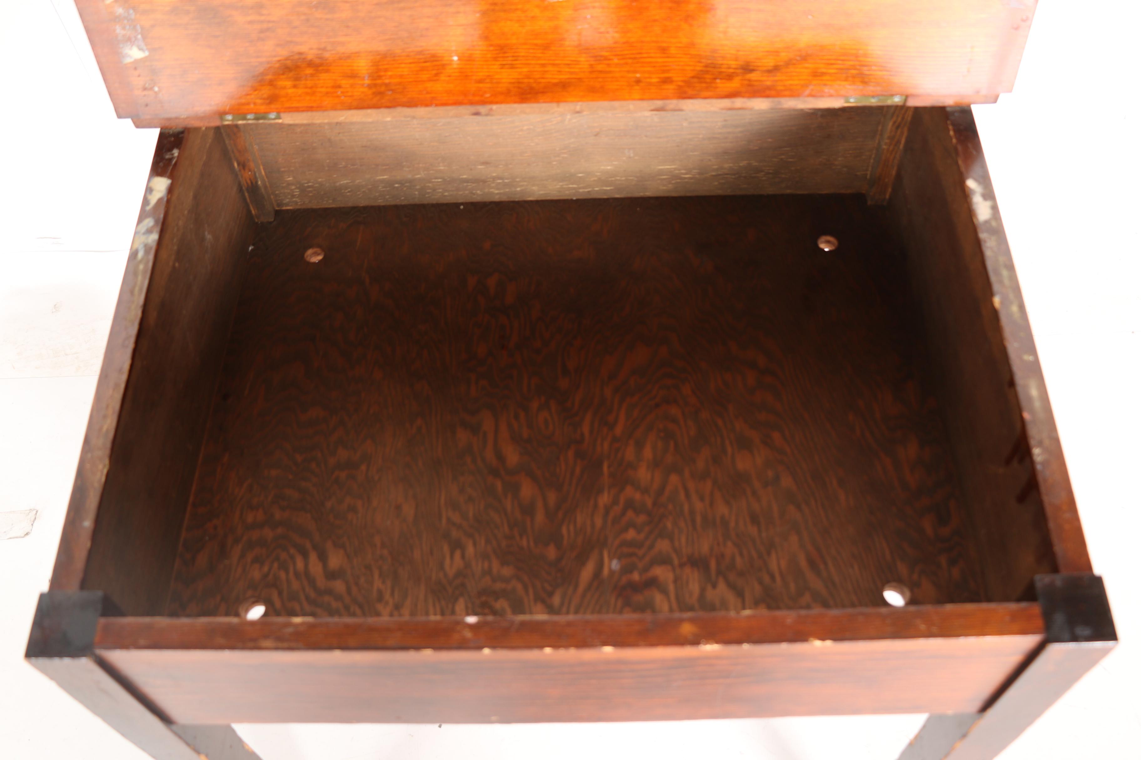 Vintage Hinged-Lid School Desk