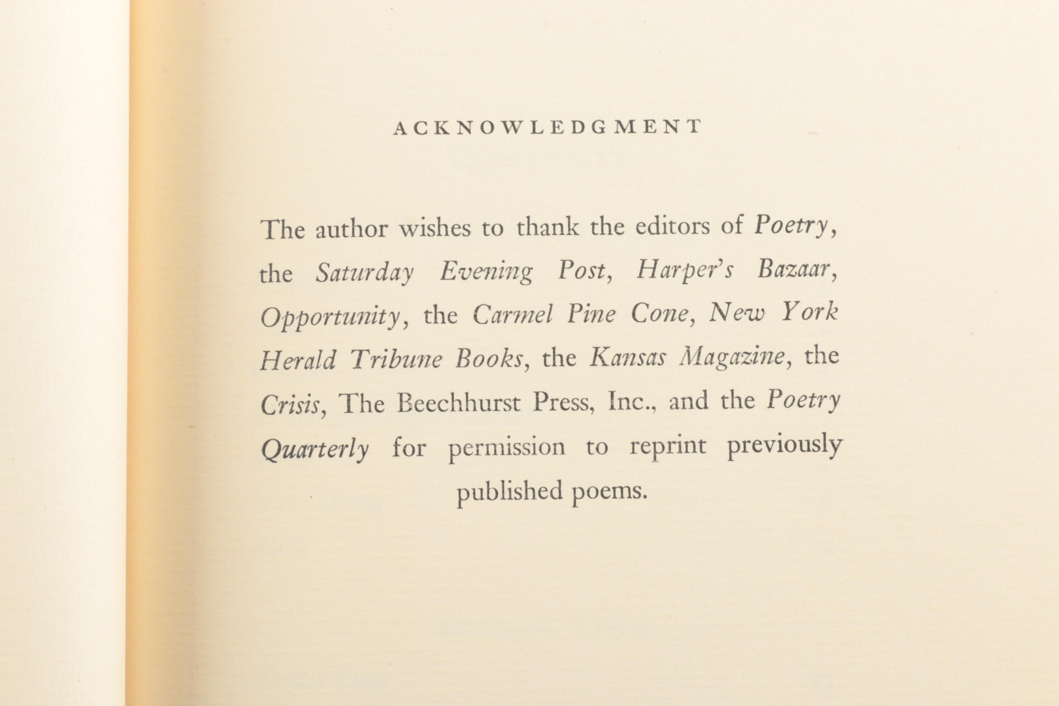 1947 First Edition Langston Hughes "Fields of Wonder: A Book of Lyric Poems"