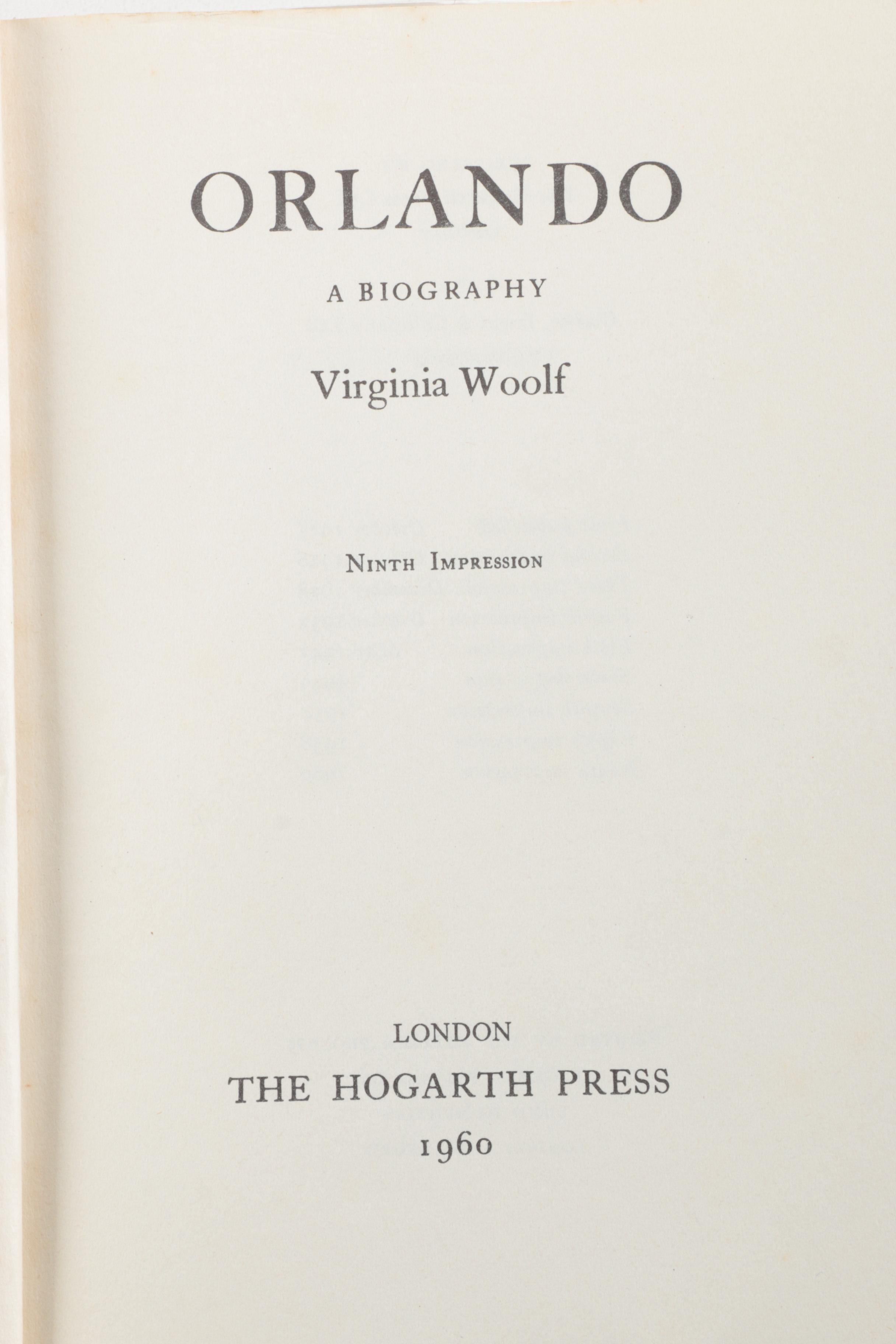 1960 "Orlando" by Virginia Woolf