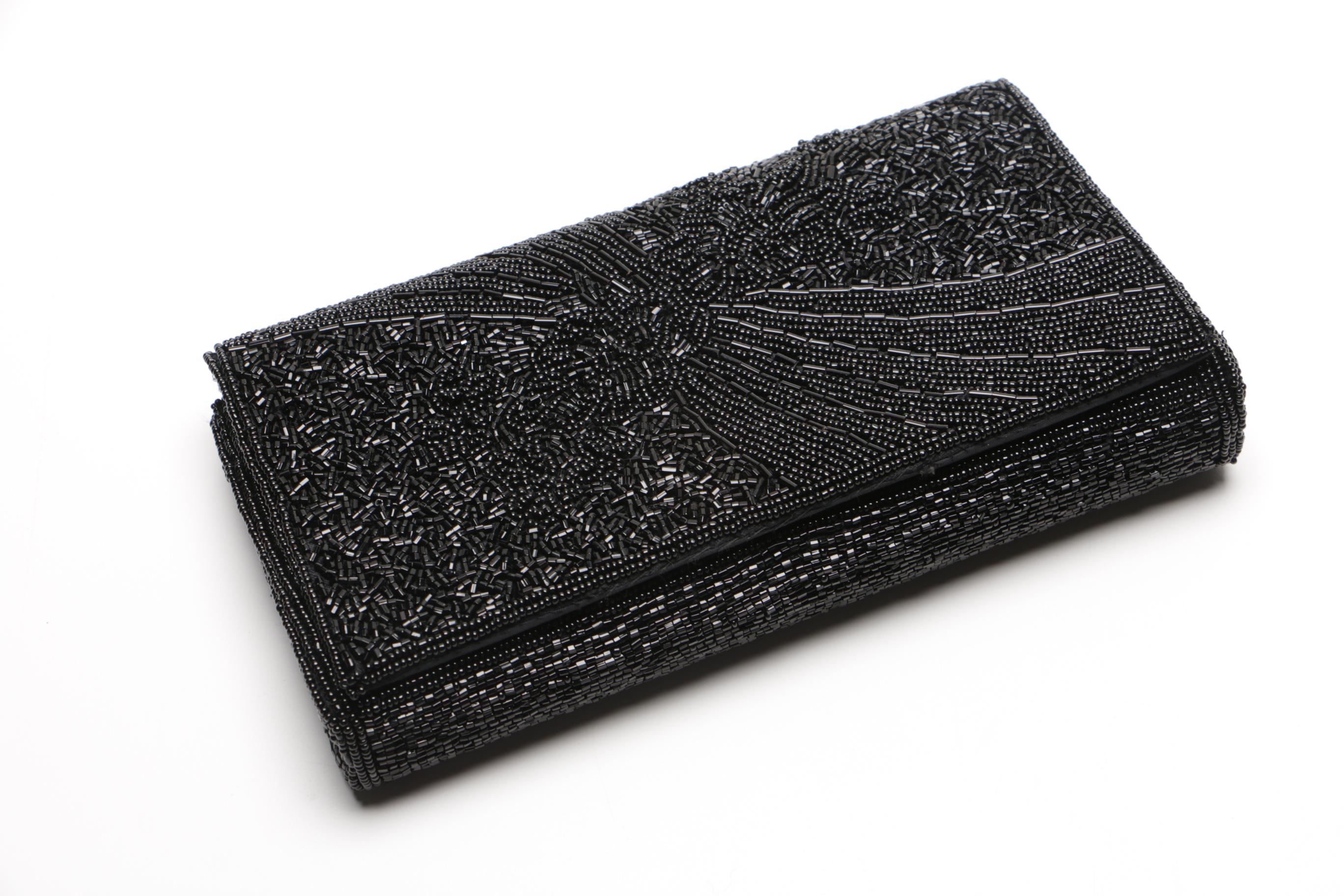 Beaded Accessories Including Rabbit Fur Lined Gloves