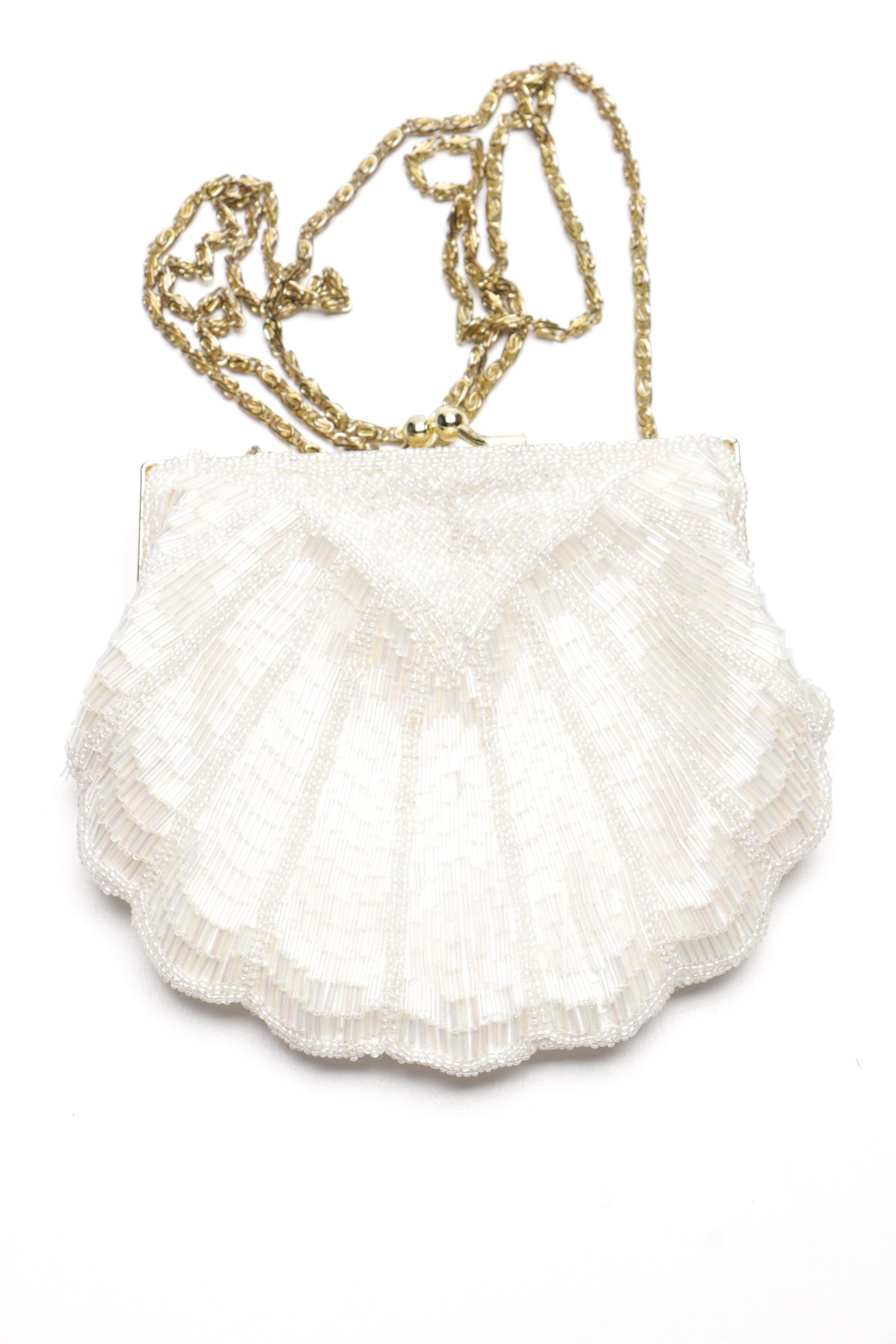 Beaded Accessories Including Rabbit Fur Lined Gloves