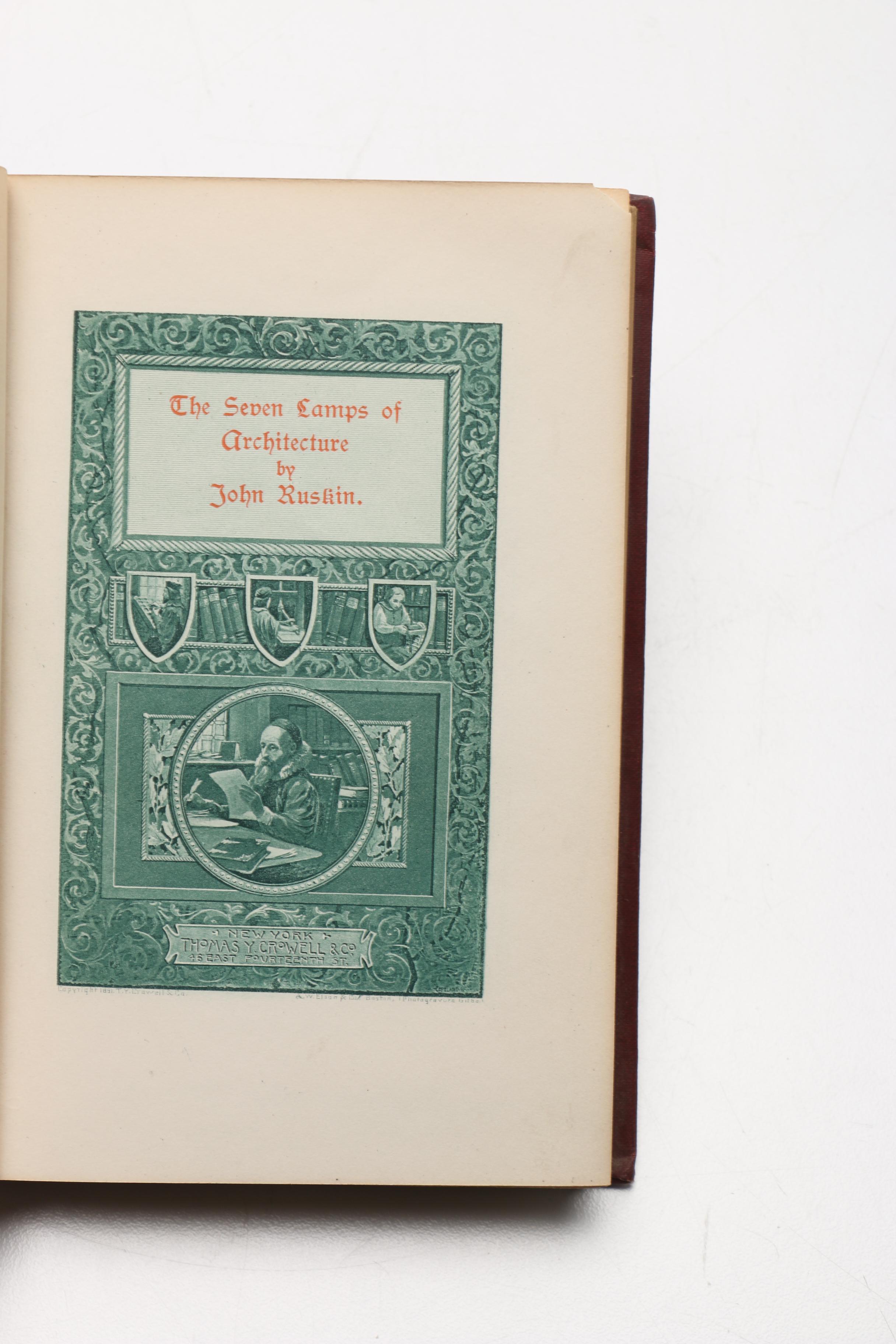 1880 "The Seven Lamps of Architecture" by John Ruskin, LL.D