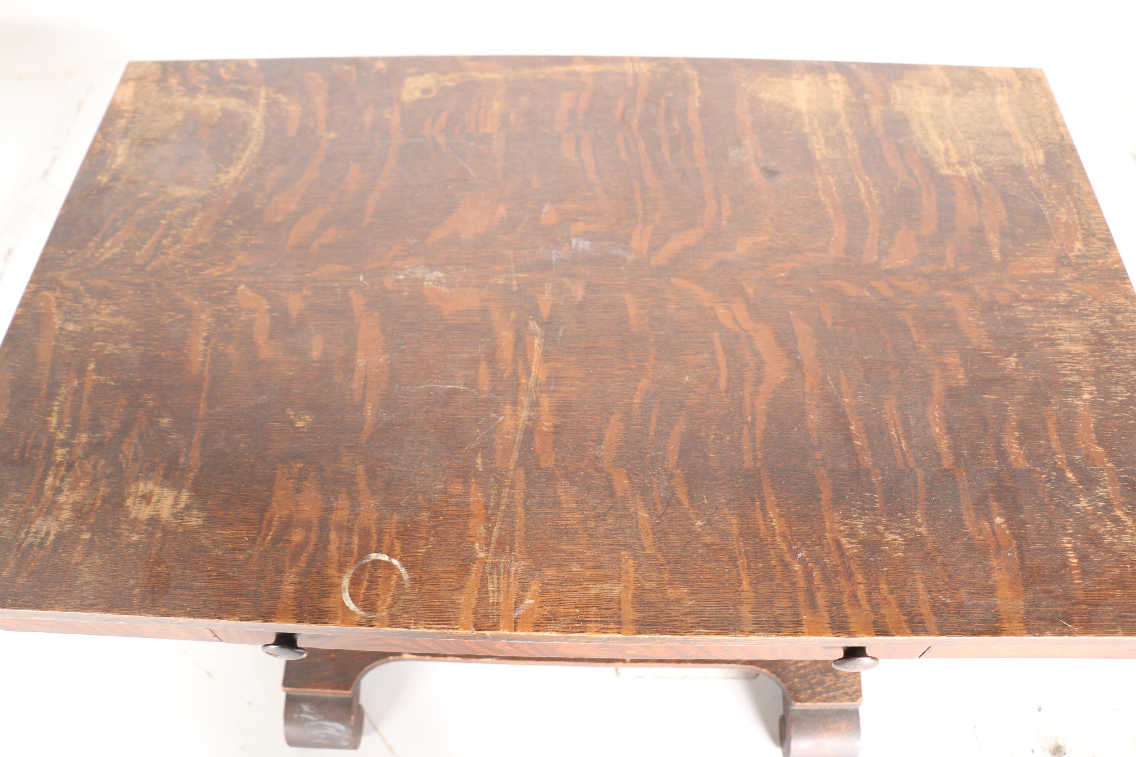 Circa 1900 Empire Style Oak Library Table