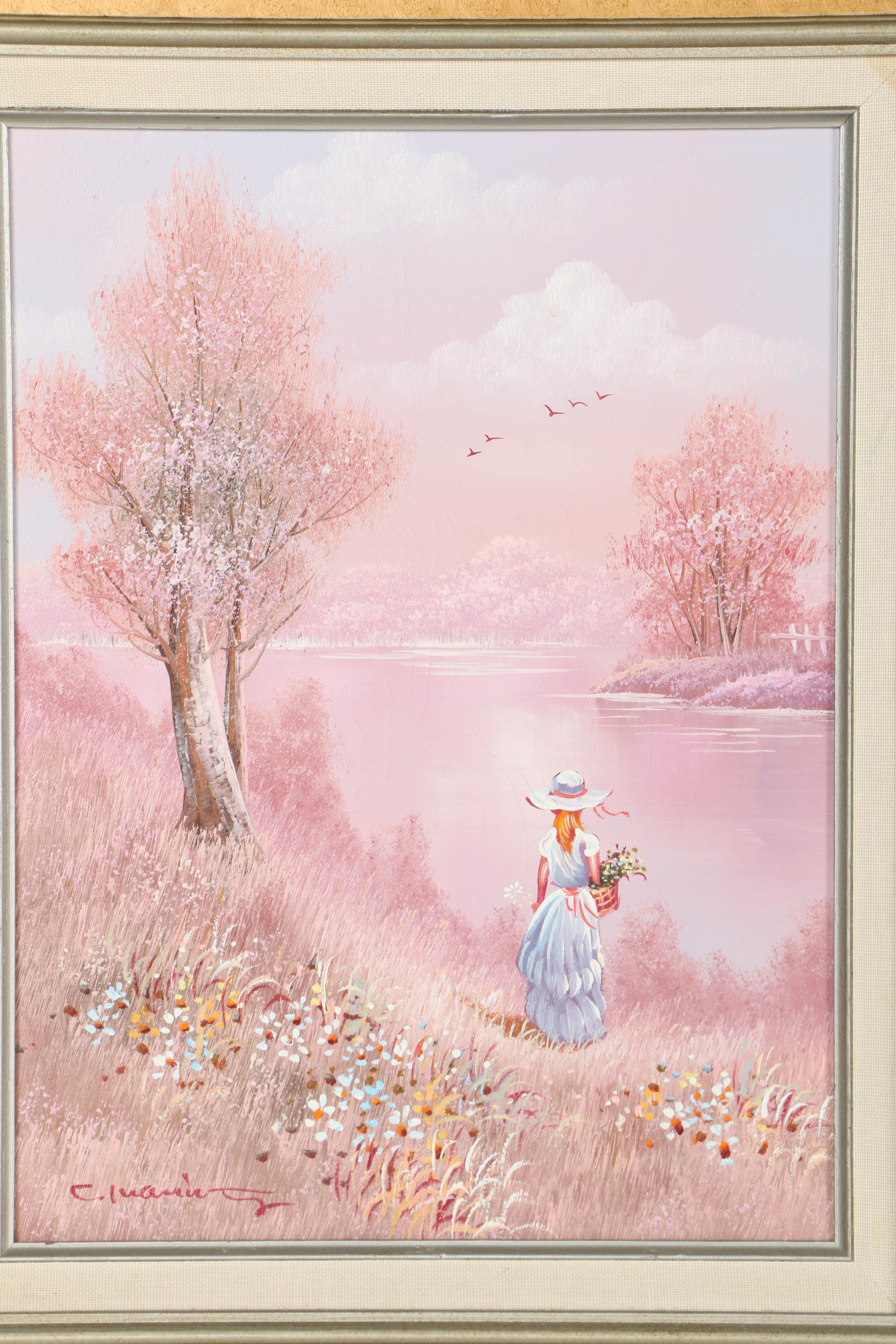 Oil on Canvas Pastoral Landscape Paintings