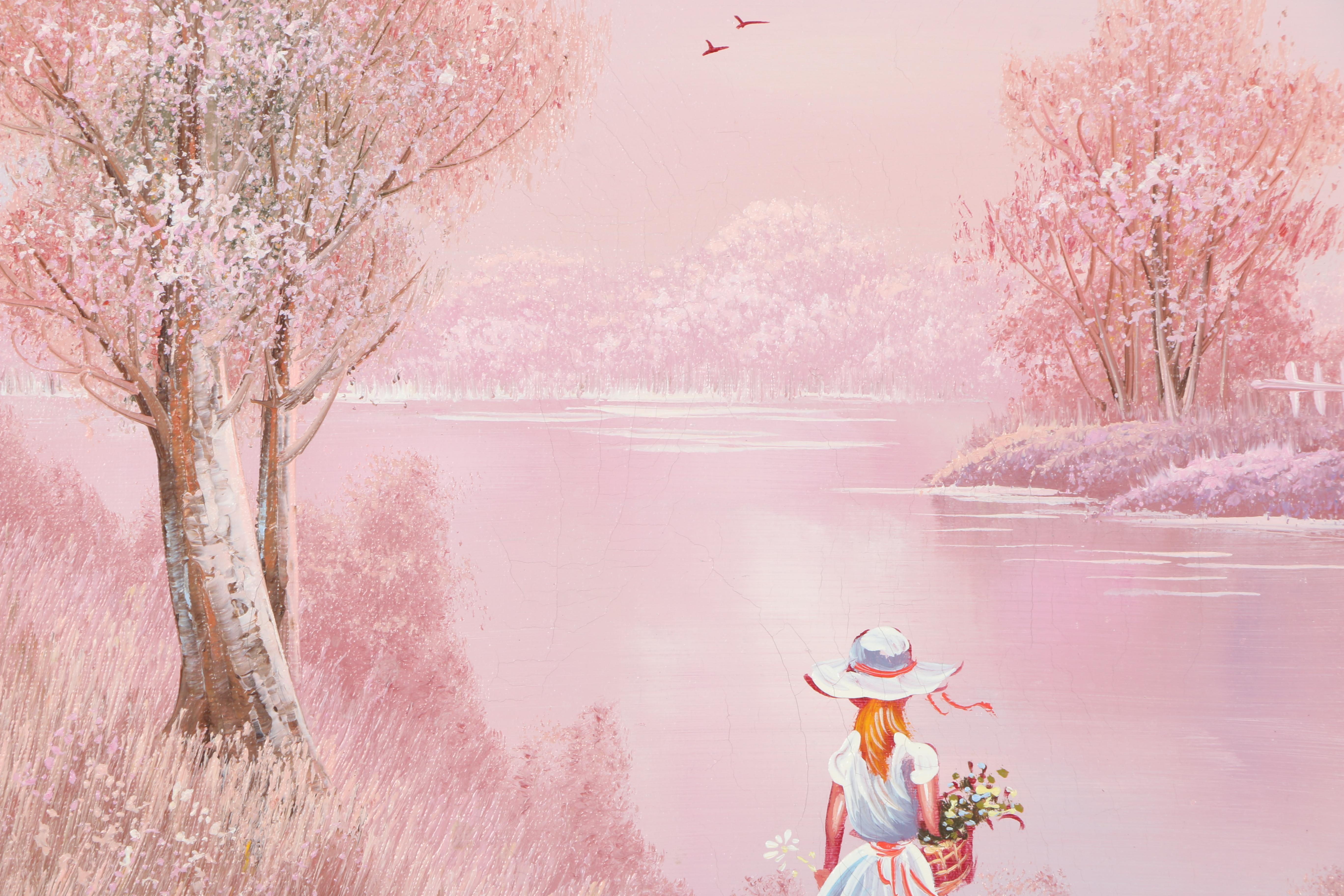 Oil on Canvas Pastoral Landscape Paintings