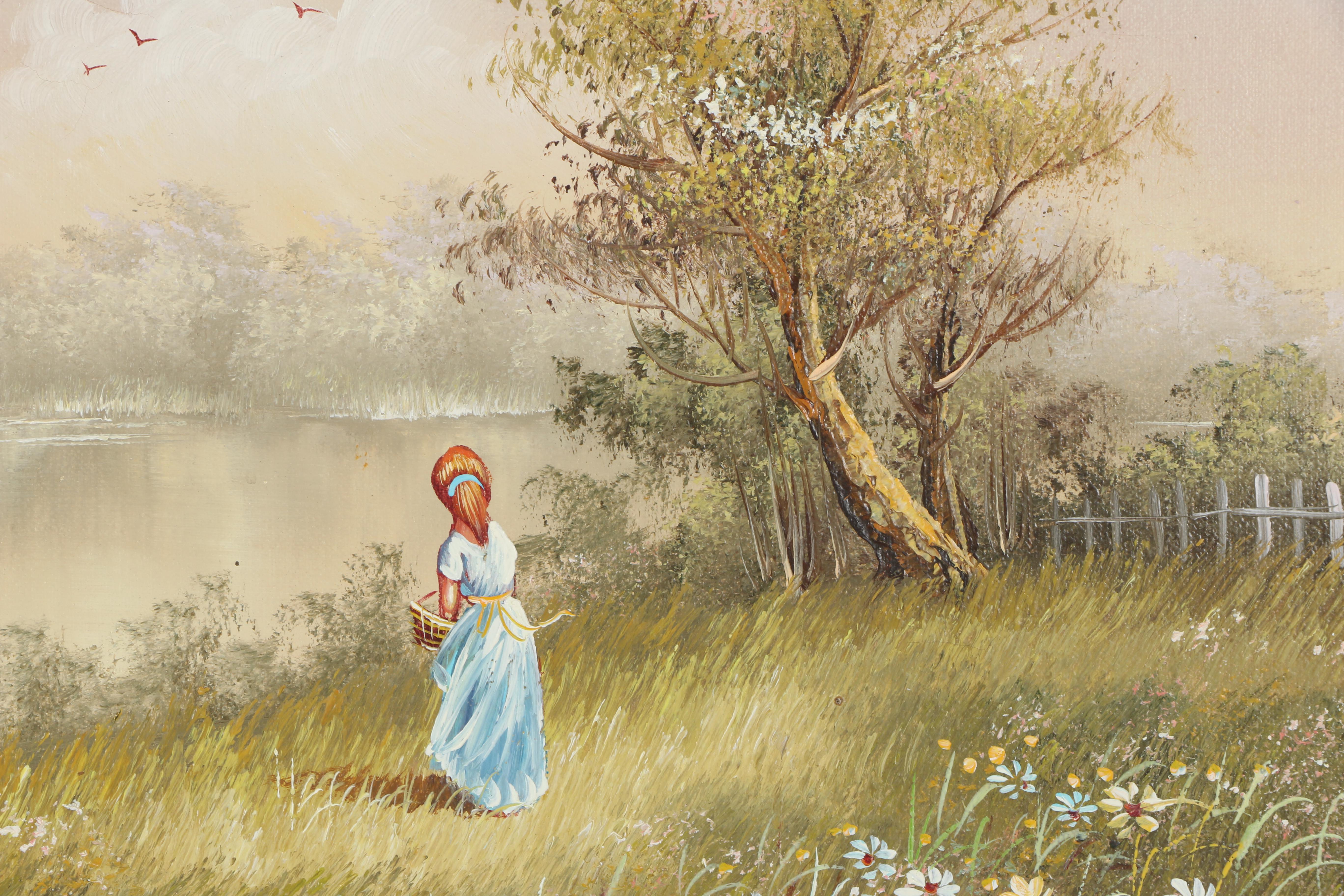 Oil on Canvas Pastoral Landscape Paintings