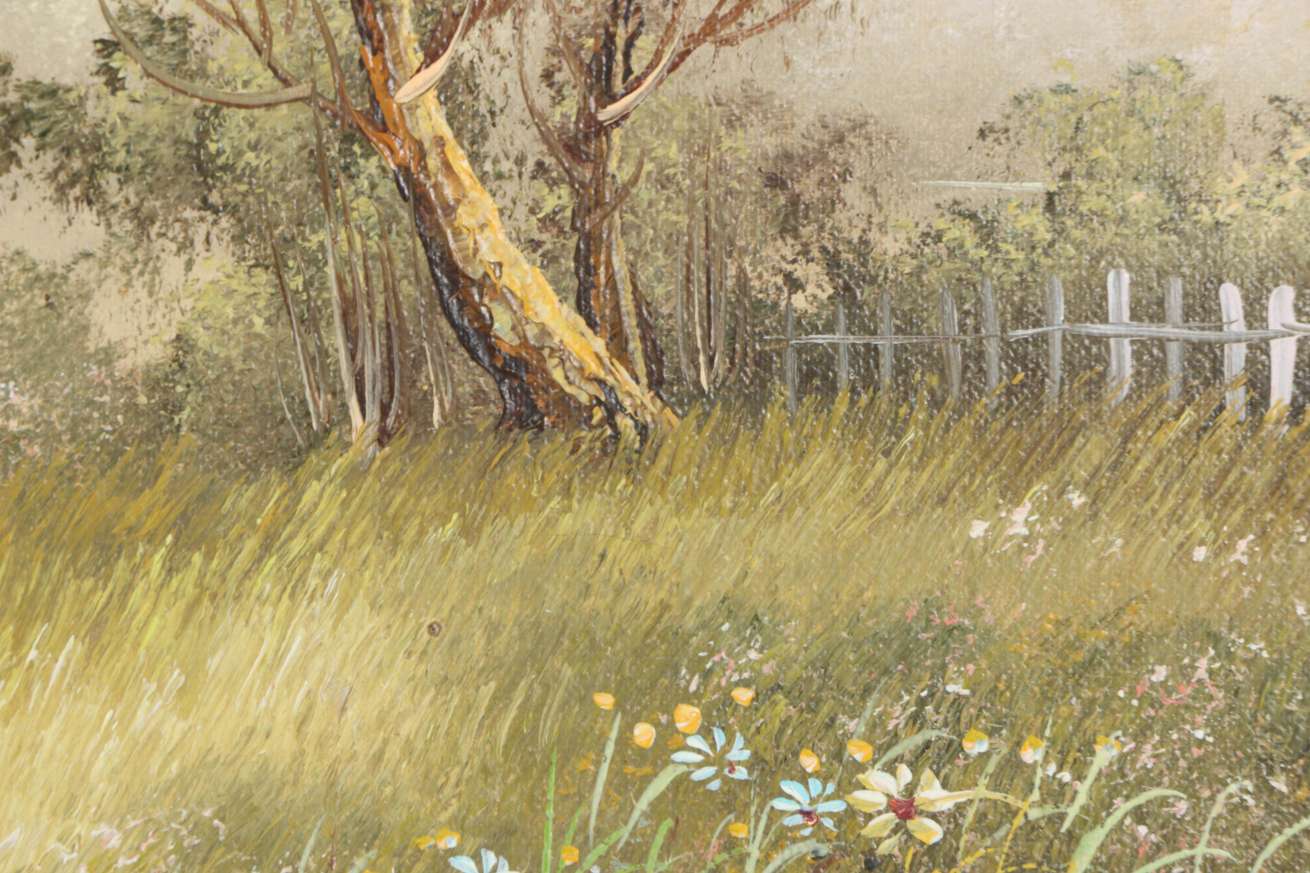 Oil on Canvas Pastoral Landscape Paintings