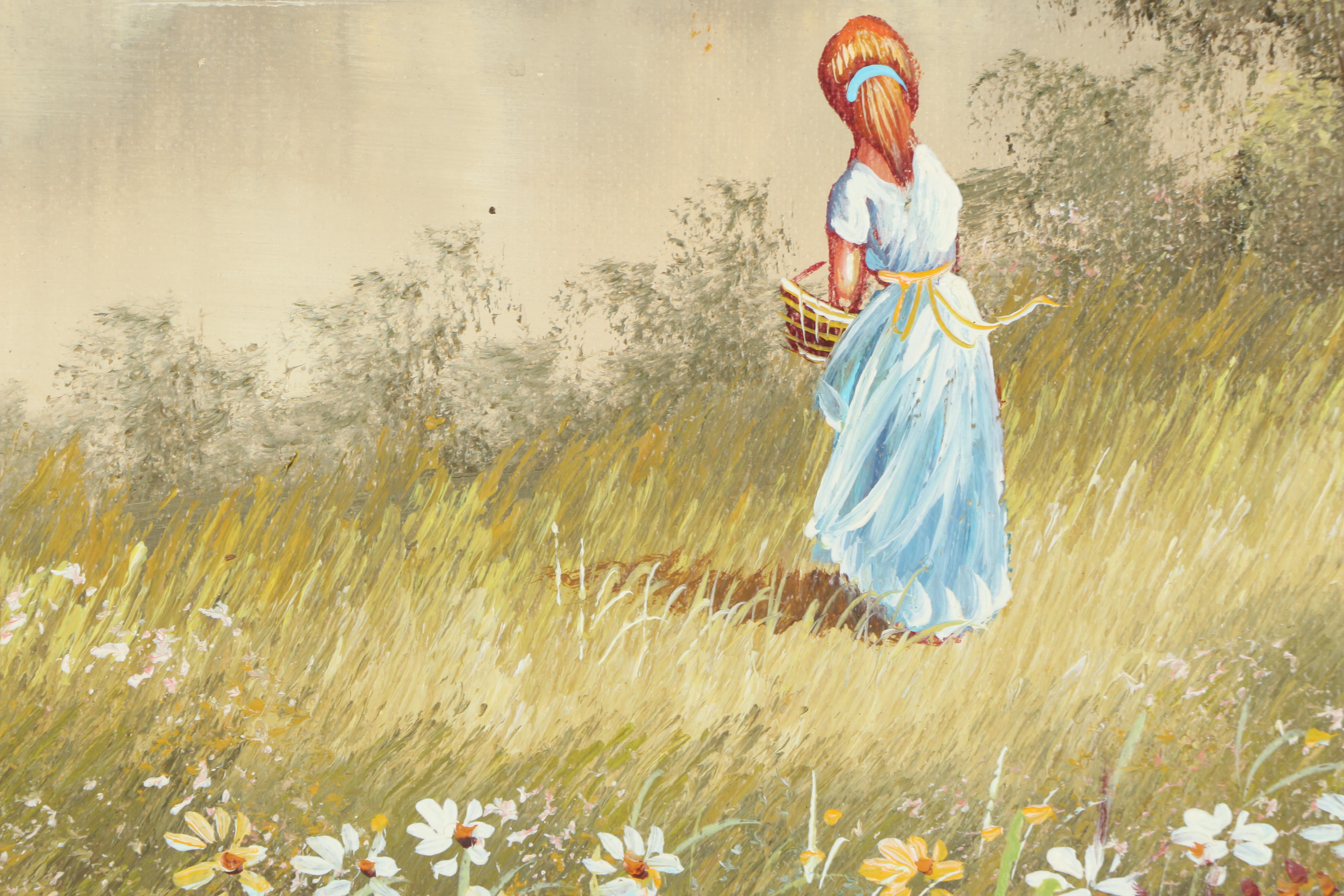 Oil on Canvas Pastoral Landscape Paintings