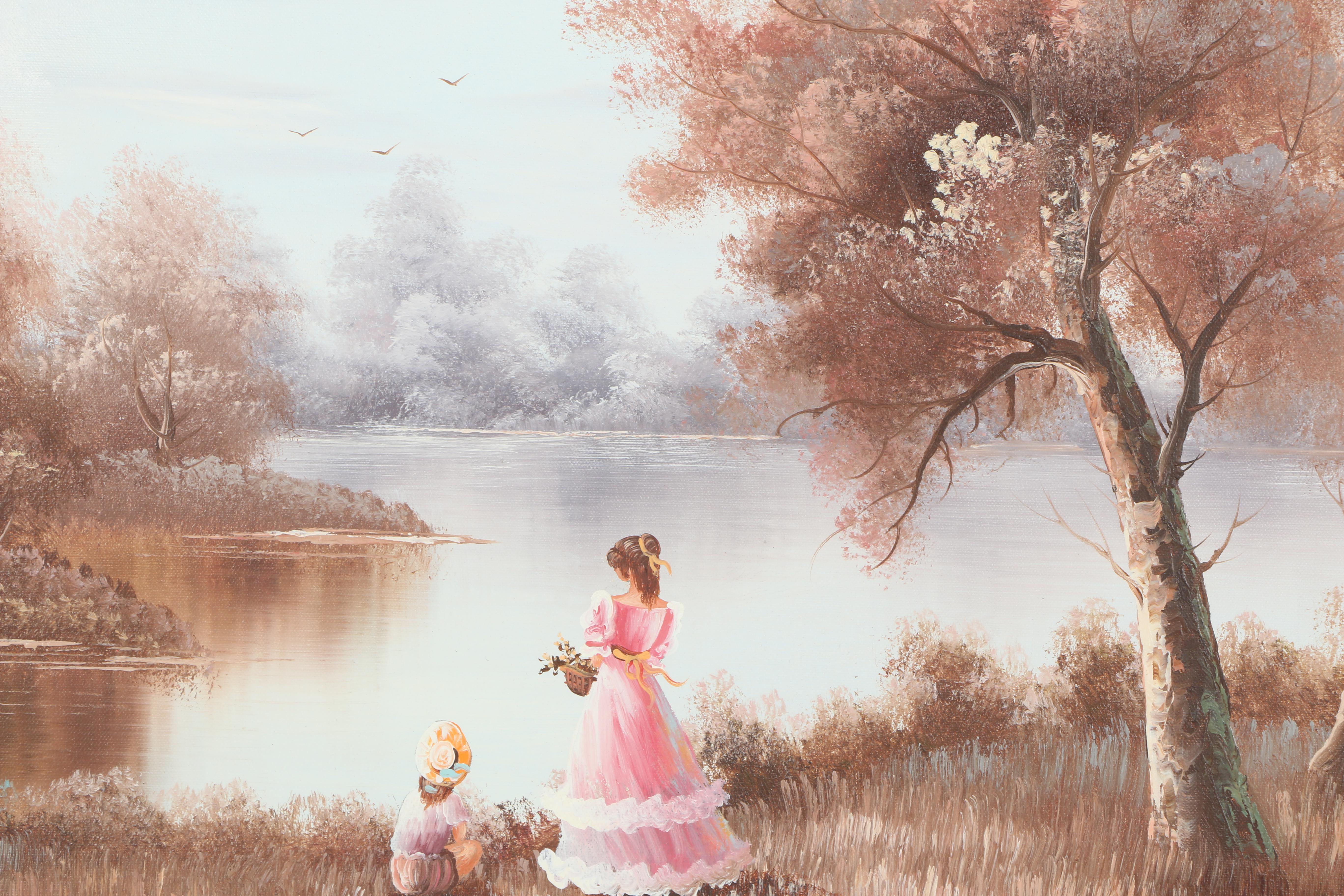 Oil on Canvas Pastoral Landscape Paintings