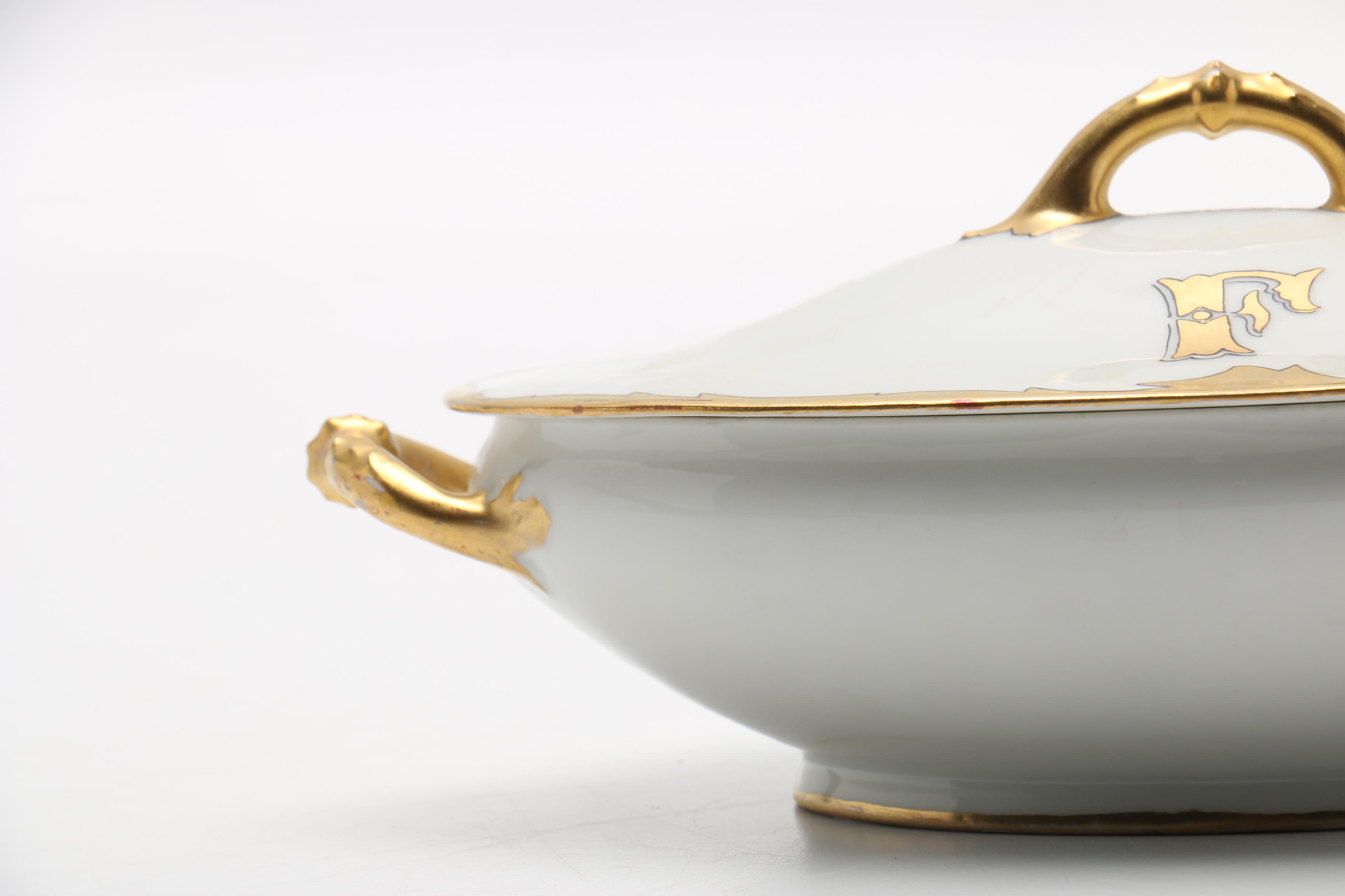 Haviland France Porcelain Covered Vegetable Dish