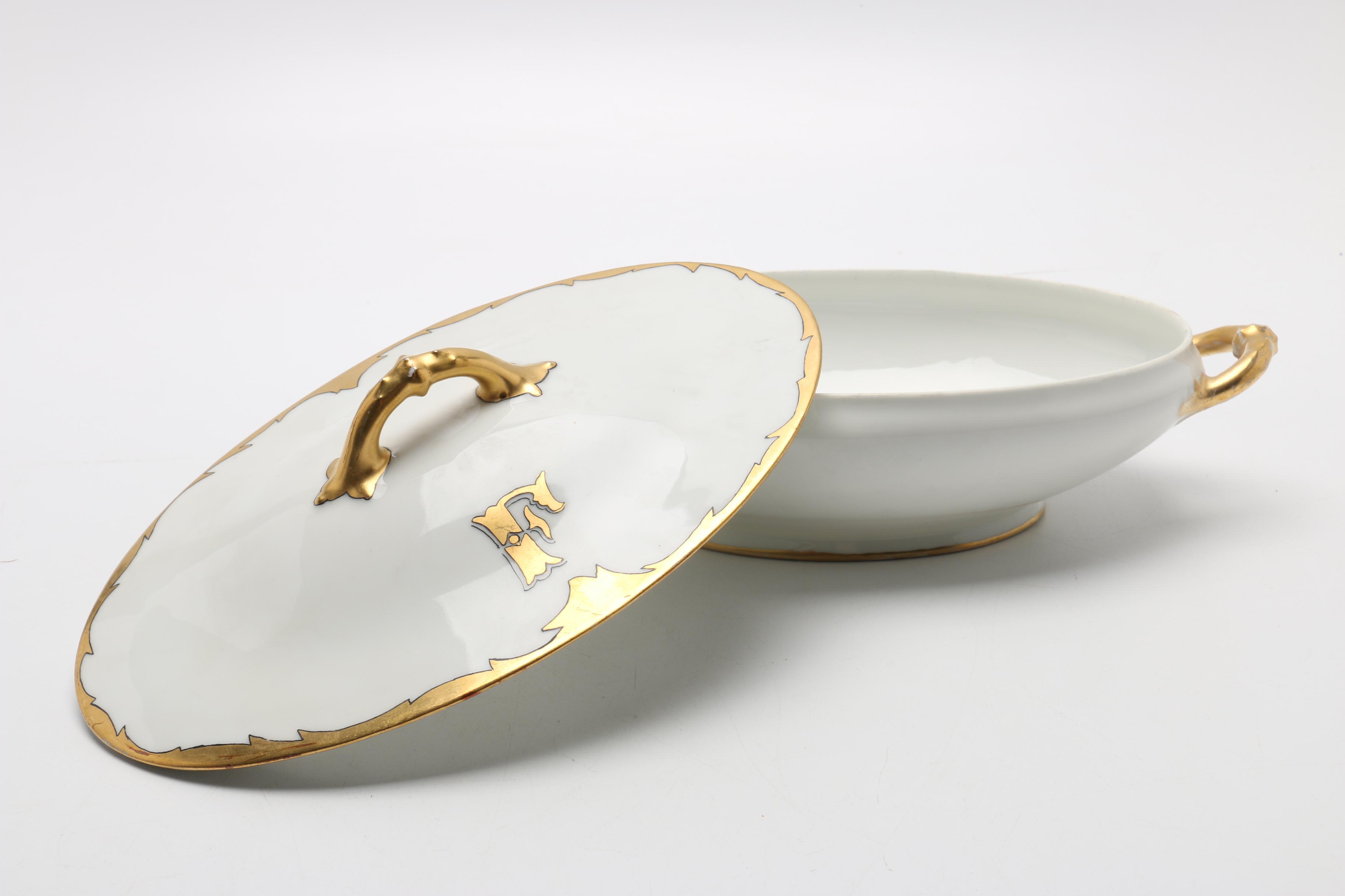 Haviland France Porcelain Covered Vegetable Dish