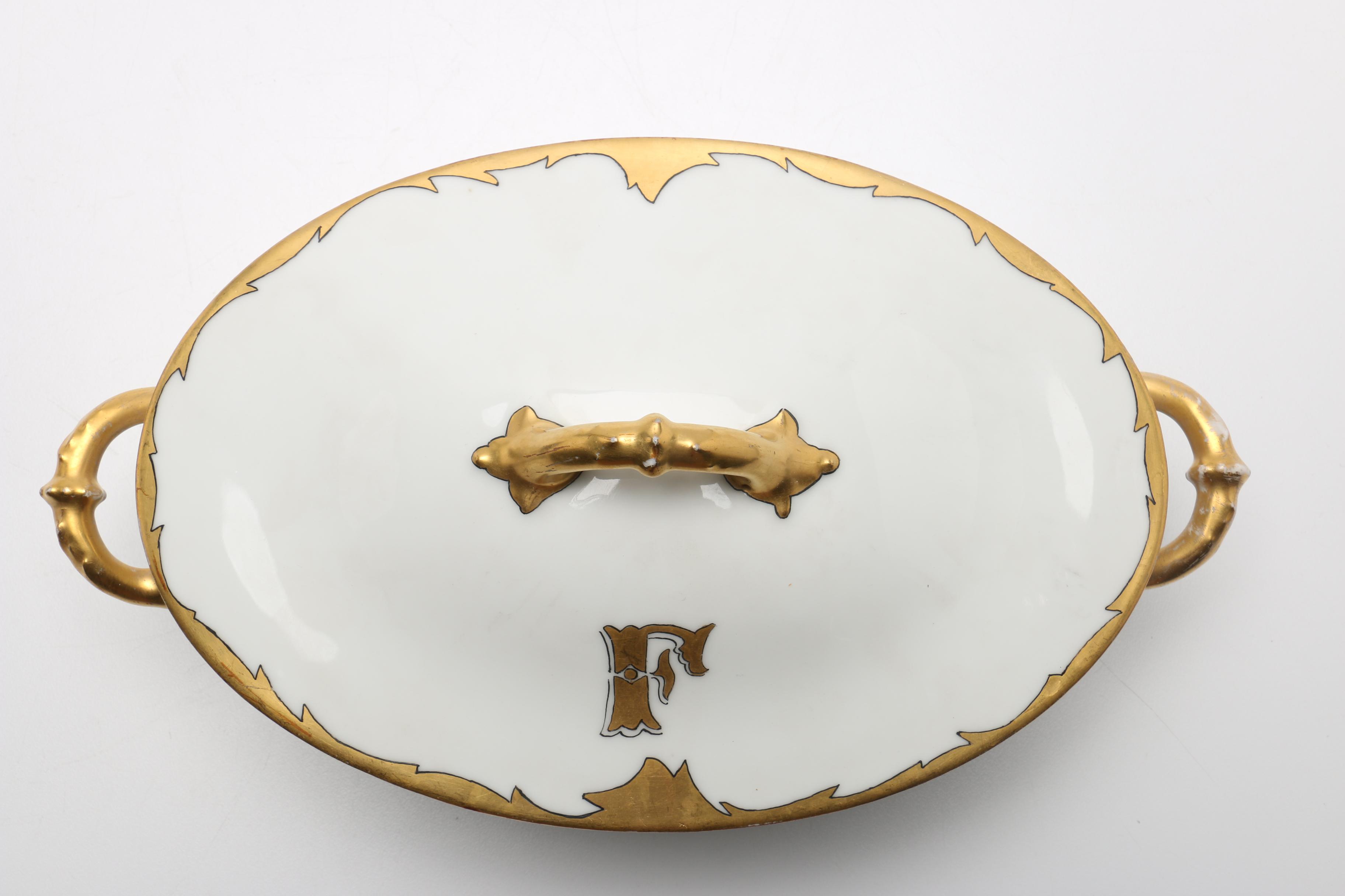 Haviland France Porcelain Covered Vegetable Dish