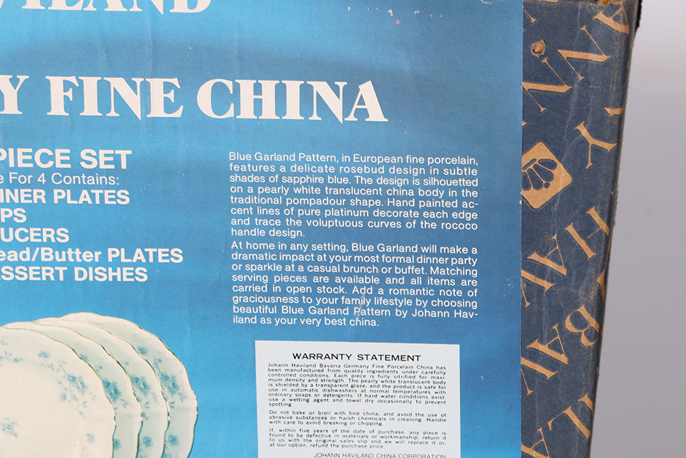 Johann Haviland "Blue Garland" Fine China Set