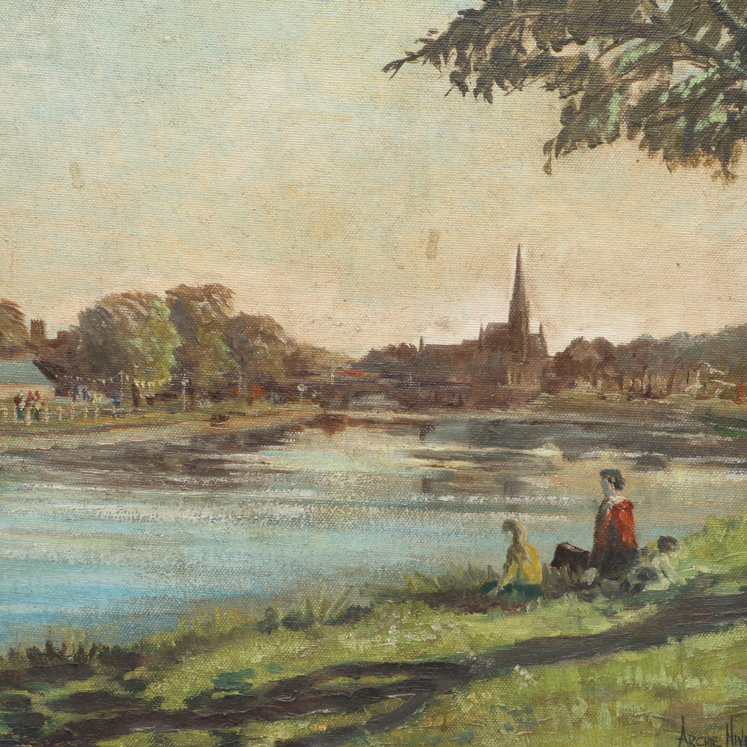 Archie Hiven Oil Painting of a Lakeside