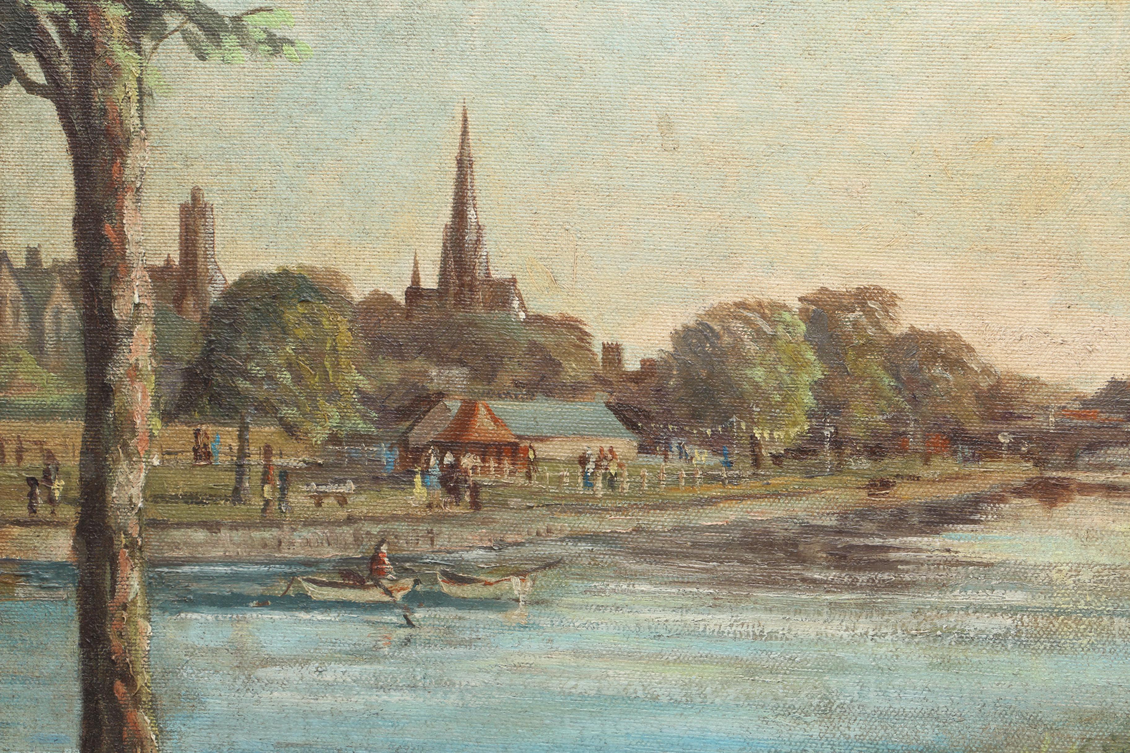 Archie Hiven Oil Painting of a Lakeside