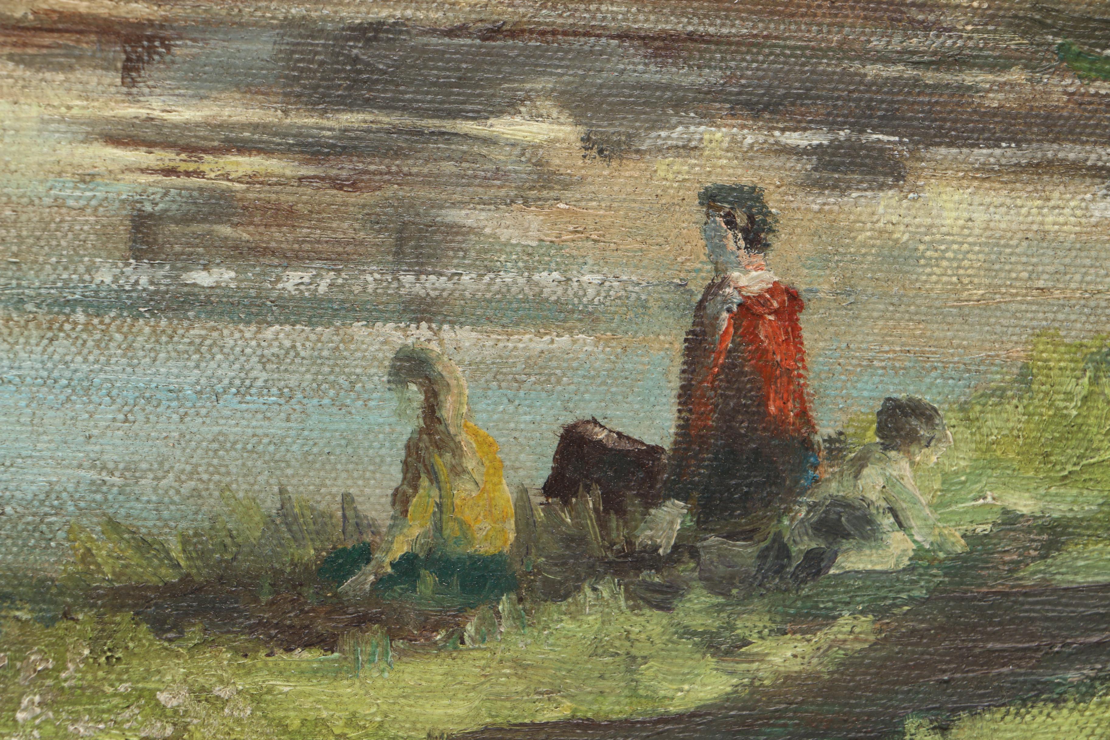 Archie Hiven Oil Painting of a Lakeside