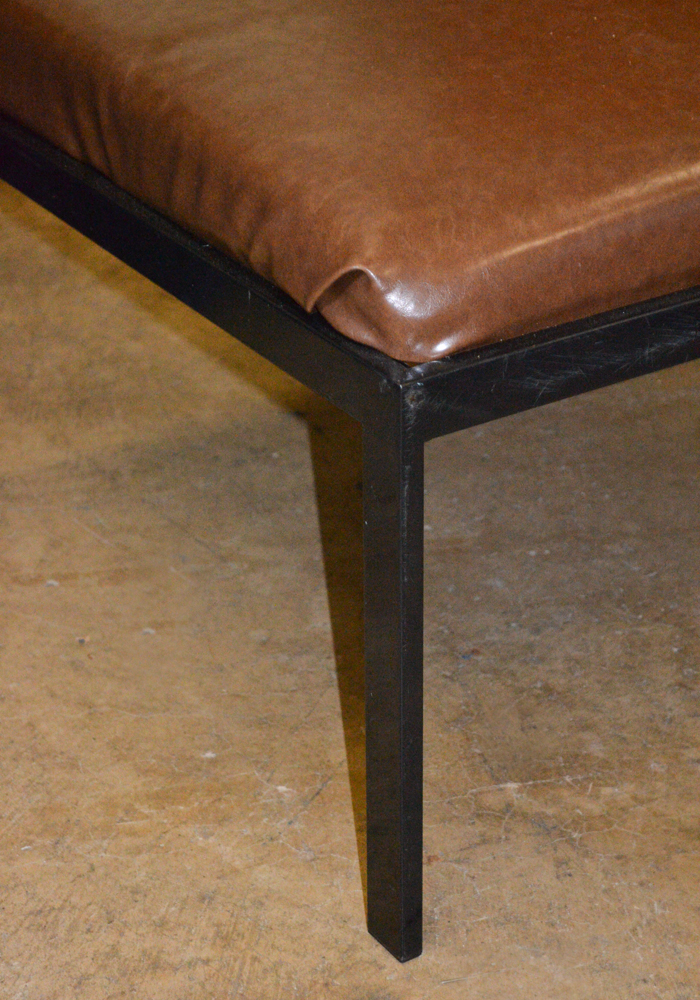 Modern Ottoman With Vinyl Cushion, by DIA Furnishings