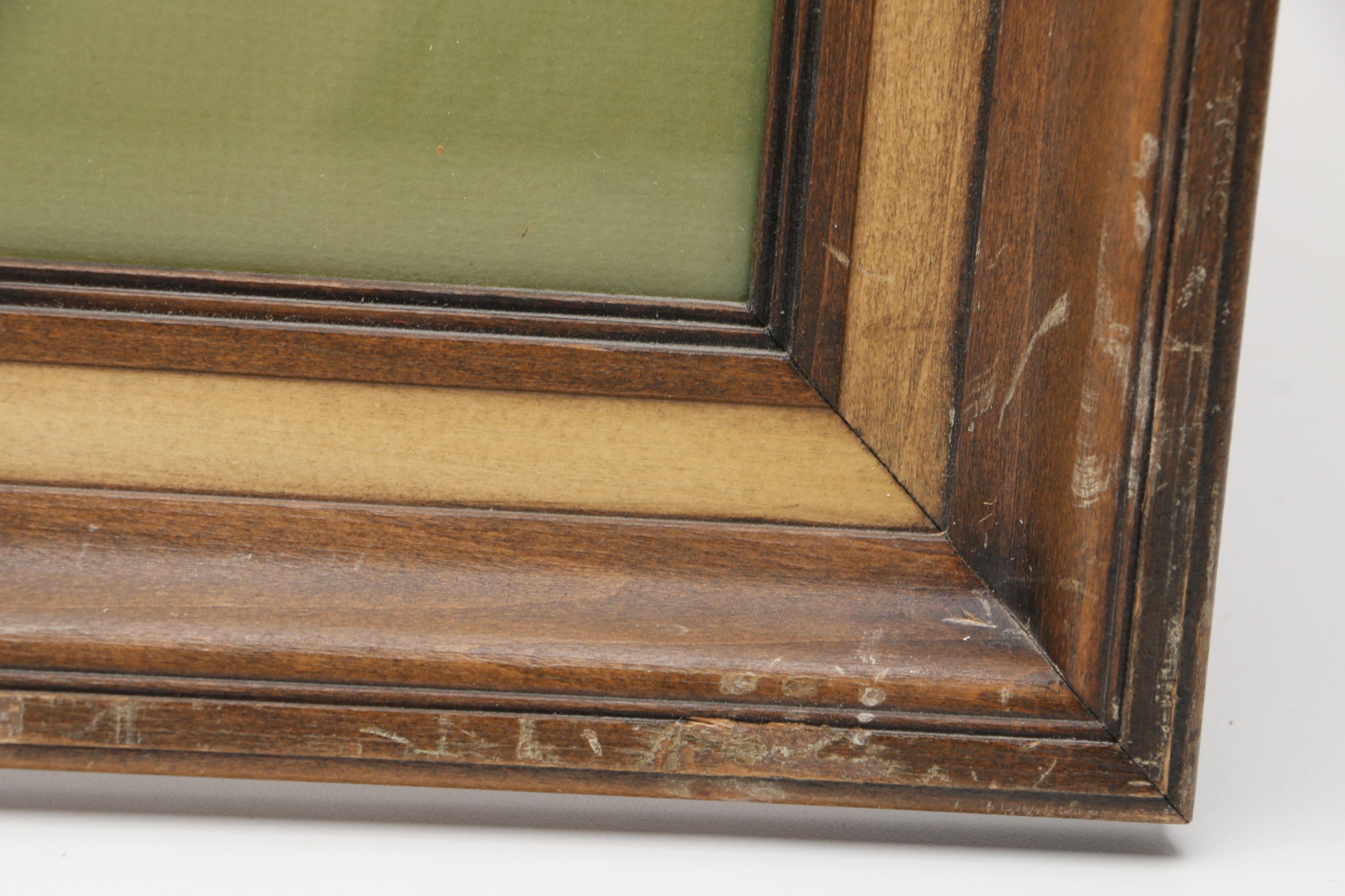 Framed Landscape Watercolor of the Beach