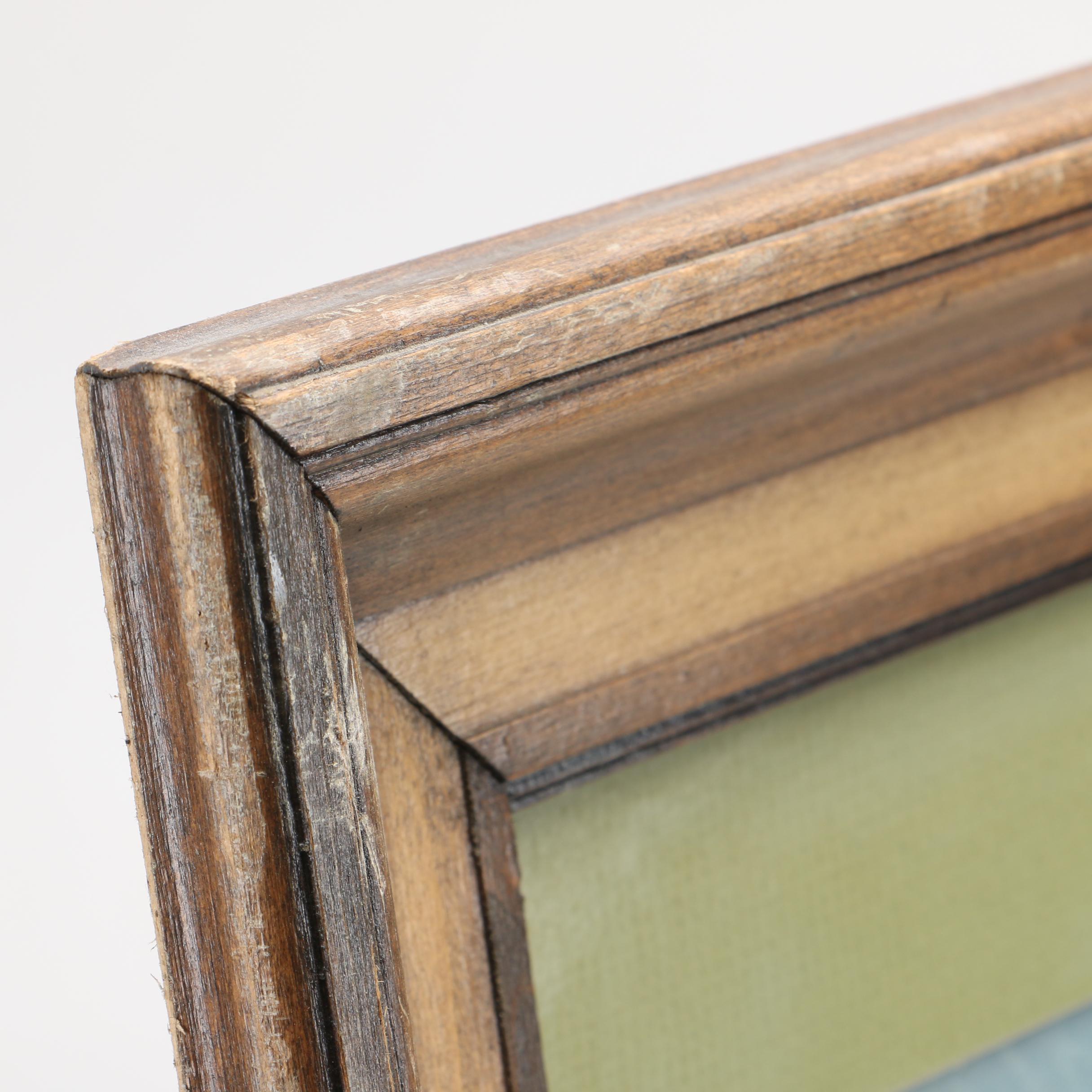 Framed Landscape Watercolor of the Beach