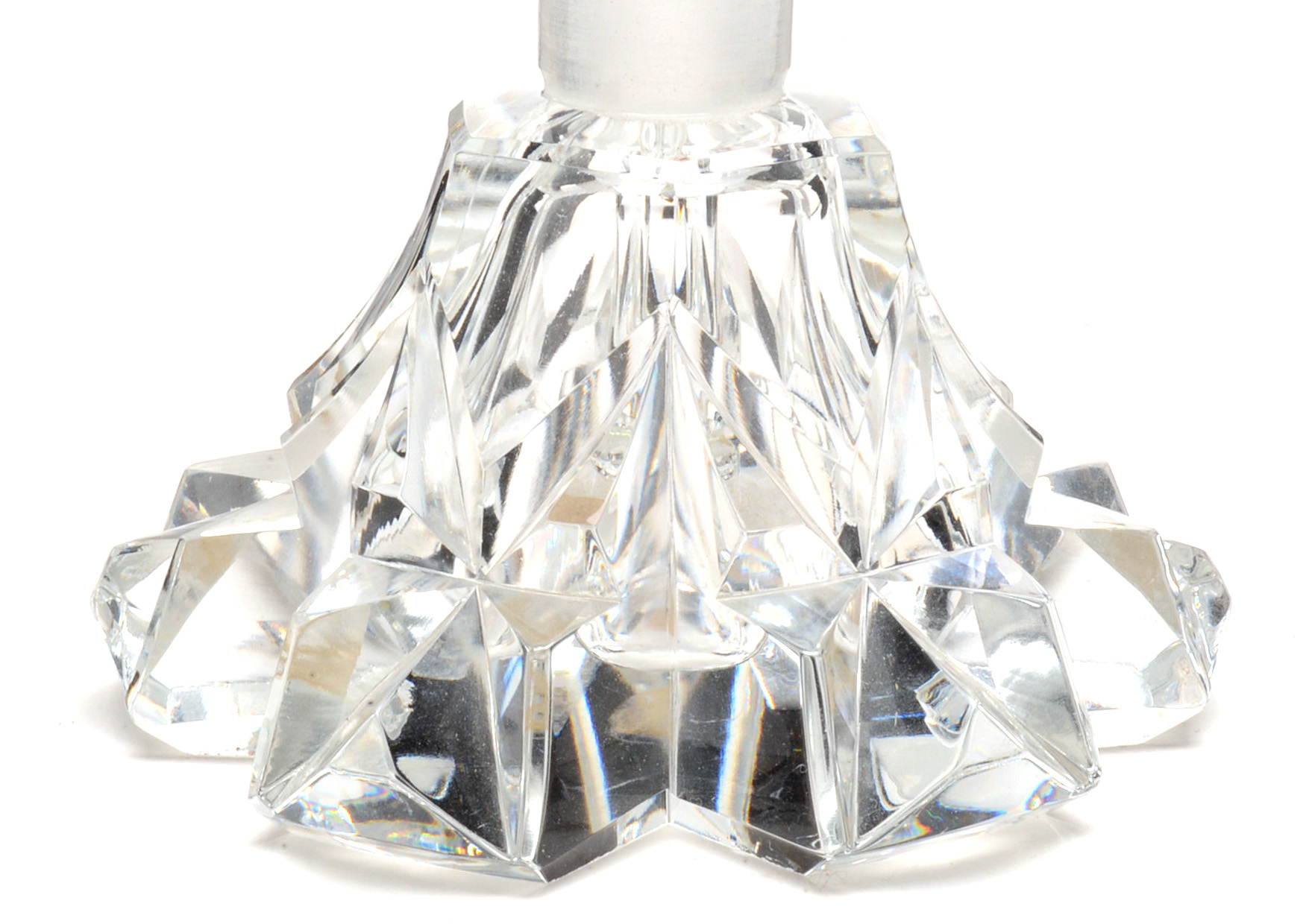 Art Deco Cut and Pressed Glass Perfume Bottles Including Irice