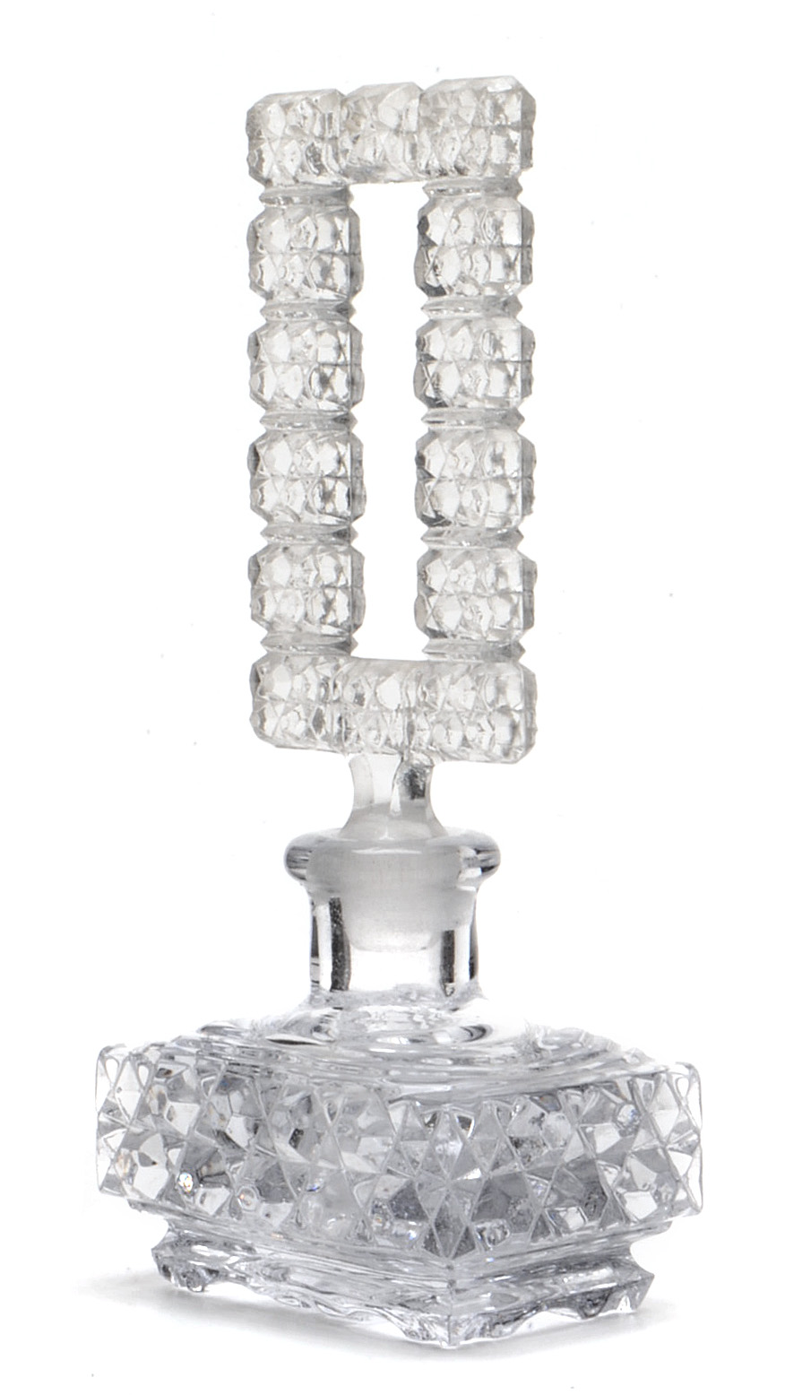 Art Deco Cut and Pressed Glass Perfume Bottles Including Irice