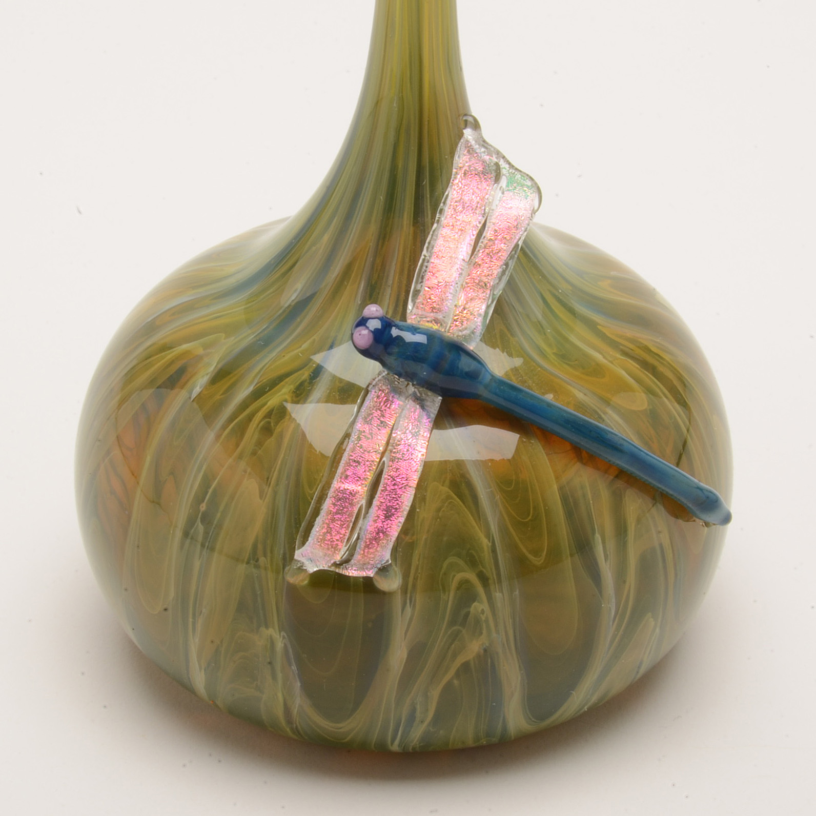 Seth Parks Signed Blown Art Glass Perfume Bottle